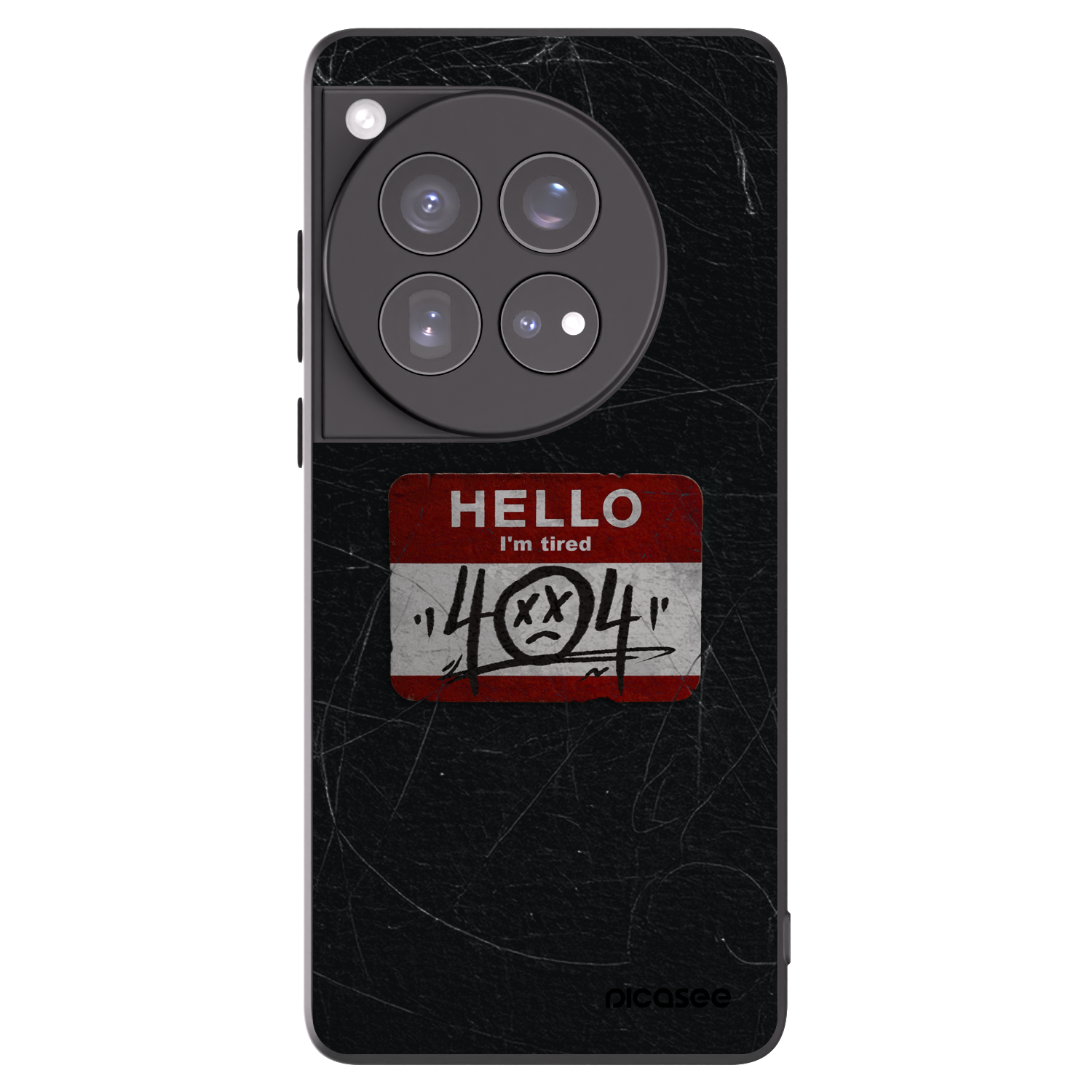 Picasee husă neagră din silicon pentru OnePlus 12 5G - HELLO 404
