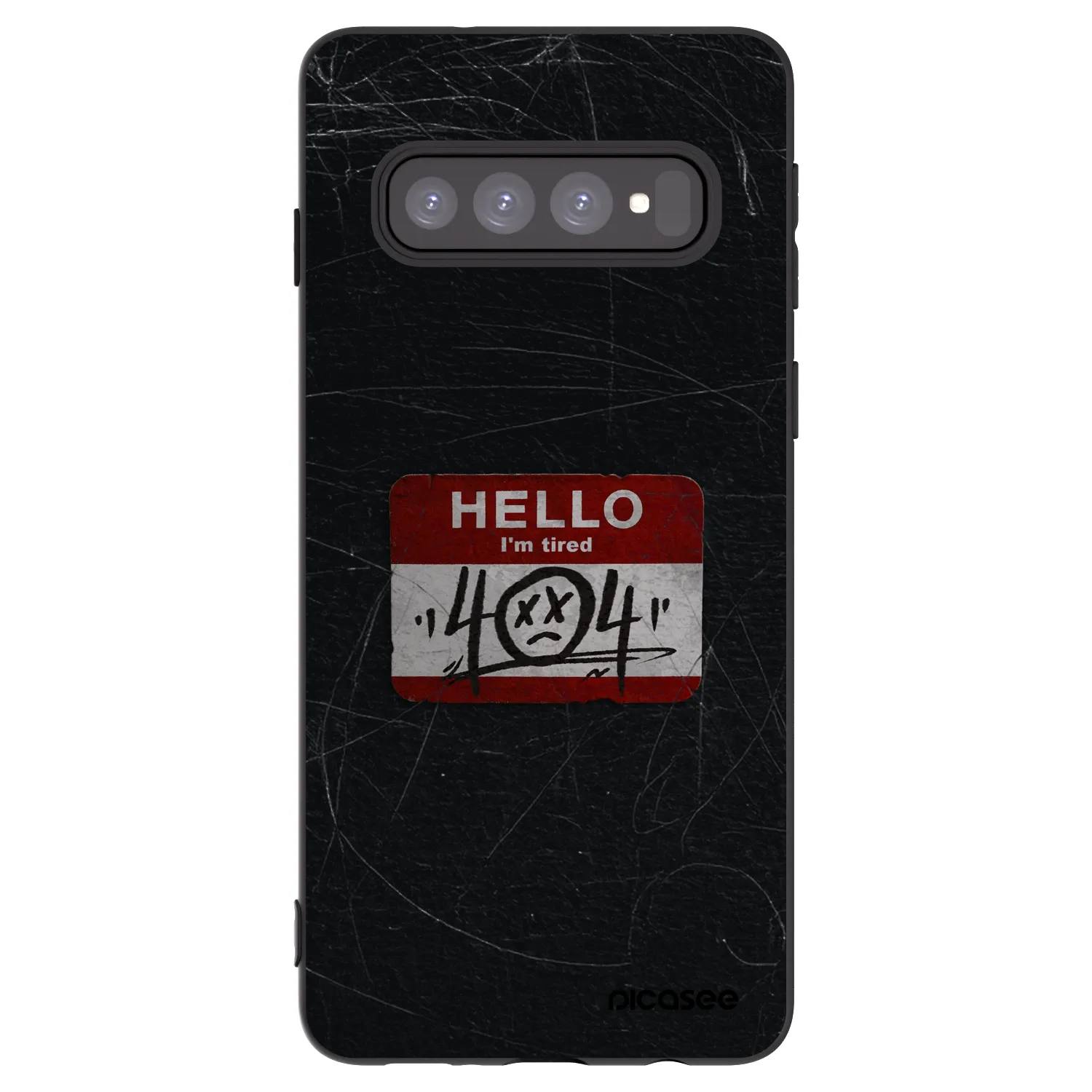 Picasee husă neagră din silicon pentru Samsung Galaxy S10 G973 - HELLO 404
