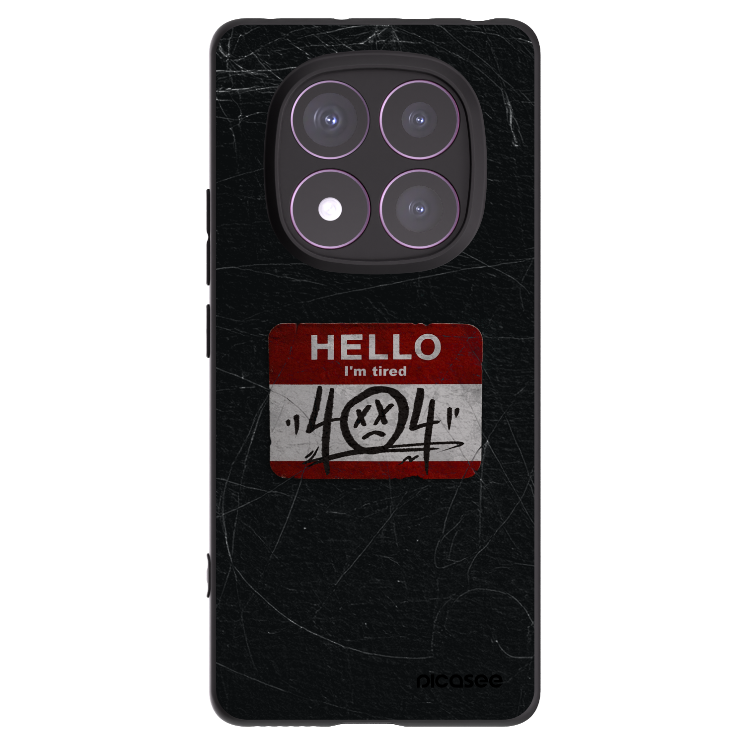 Picasee husă neagră din silicon pentru Xiaomi Redmi Note 14 Pro 4G - HELLO 404