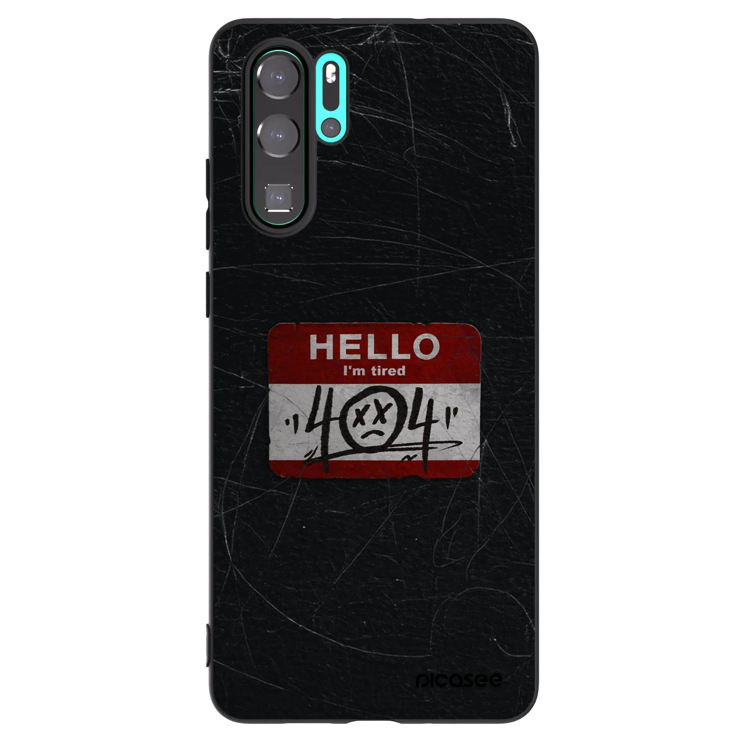 Picasee husă neagră din silicon pentru Huawei P30 Pro - HELLO 404