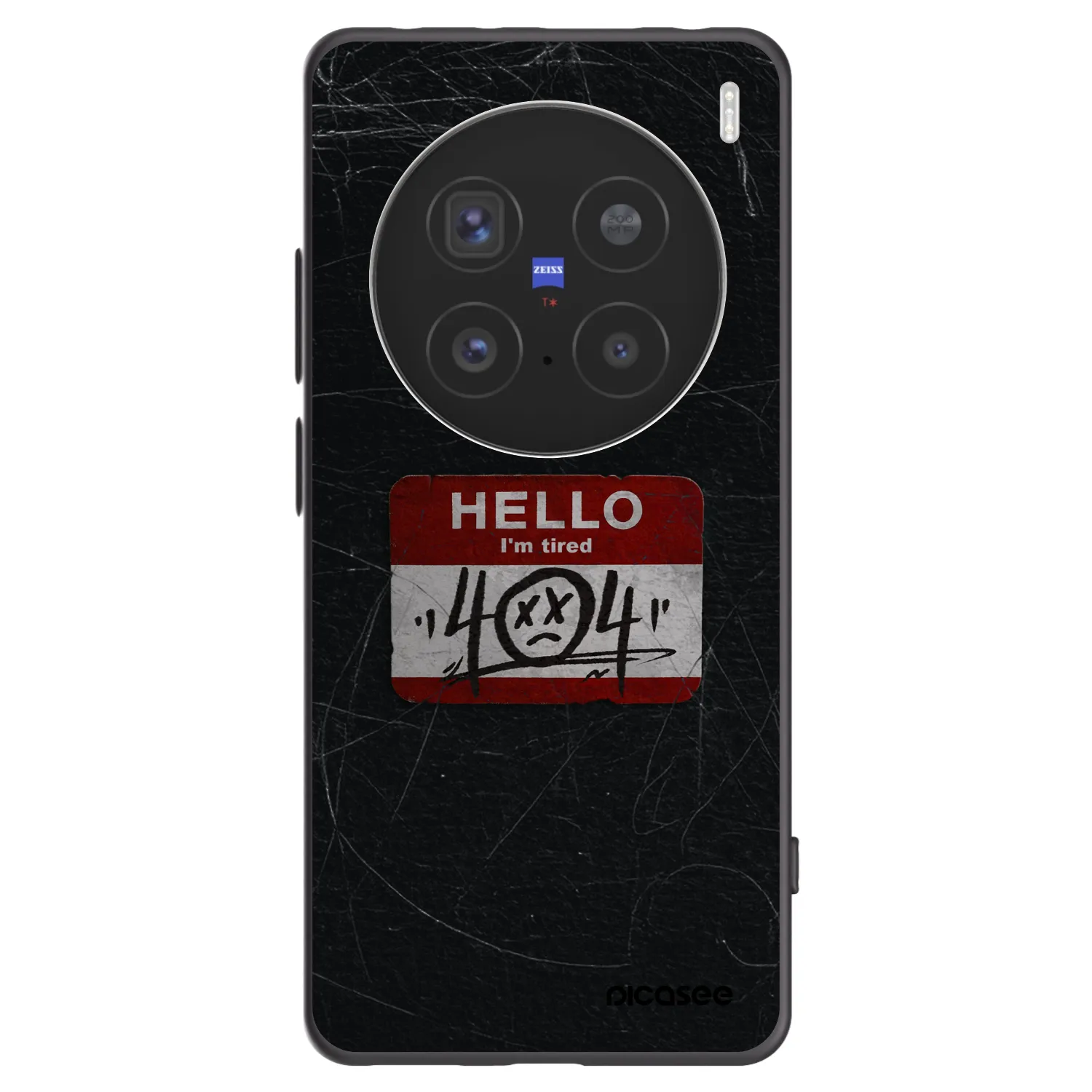 Picasee husă neagră din silicon pentru Vivo X200 Pro - HELLO 404