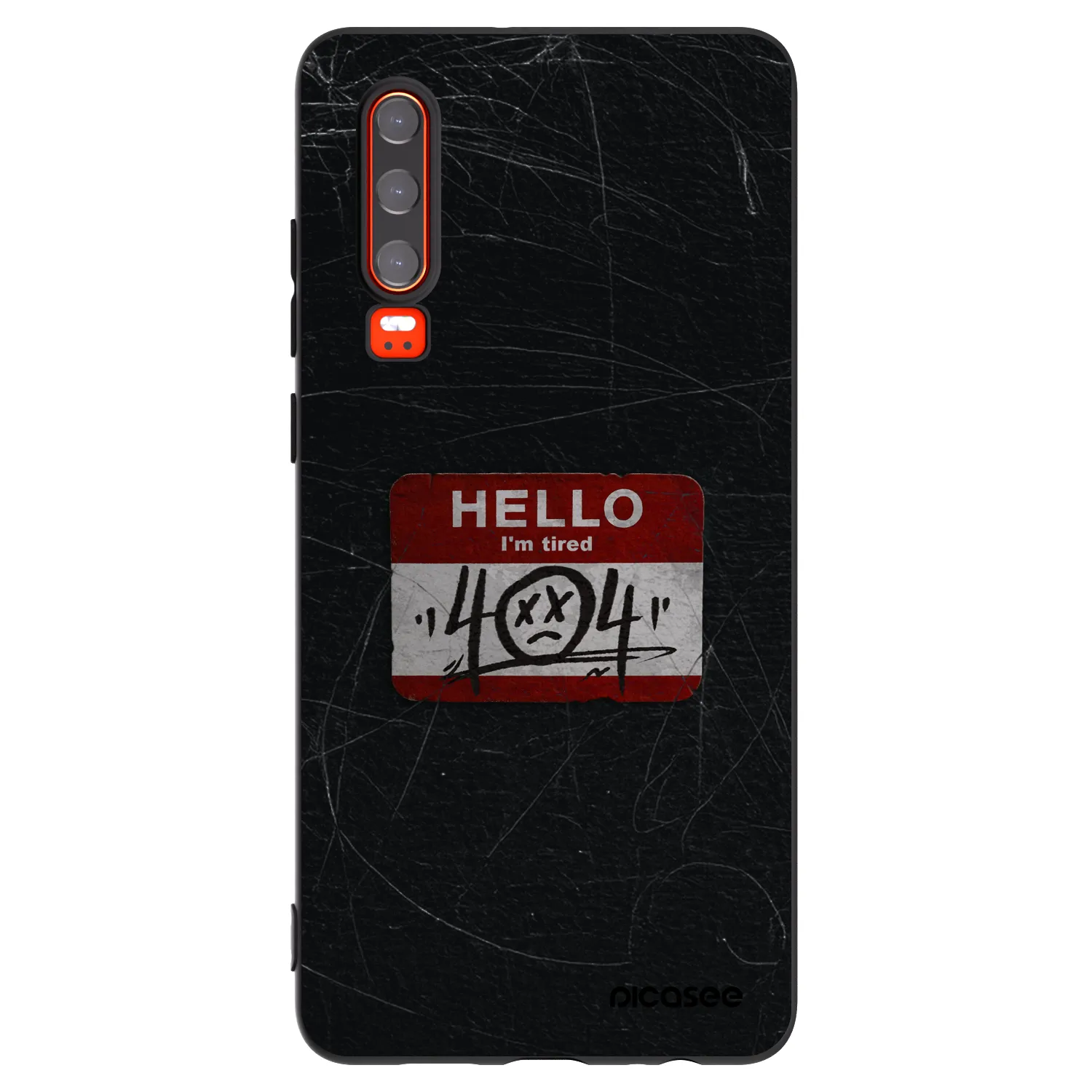 Picasee husă neagră din silicon pentru Huawei P30 - HELLO 404