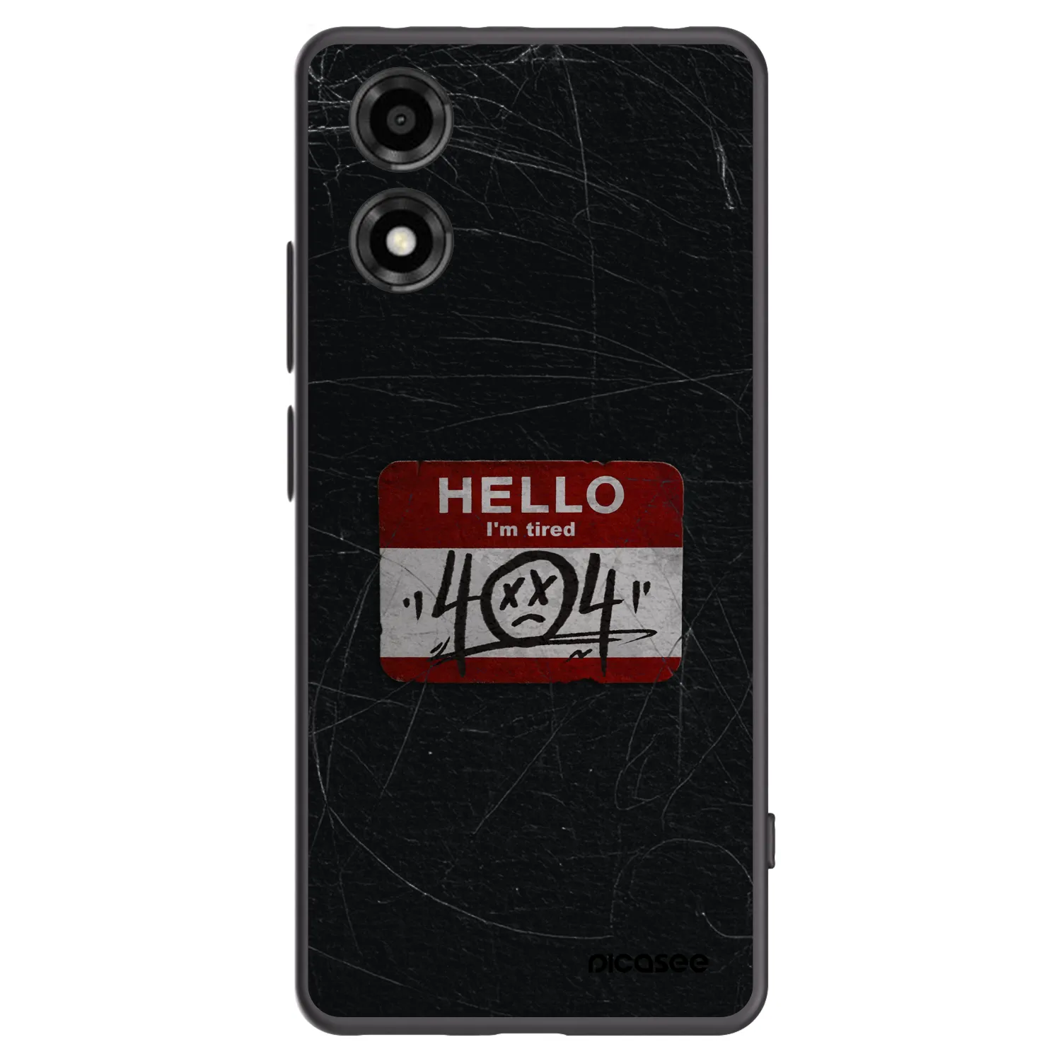 Picasee husă neagră din silicon pentru Motorola Moto E14 - HELLO 404