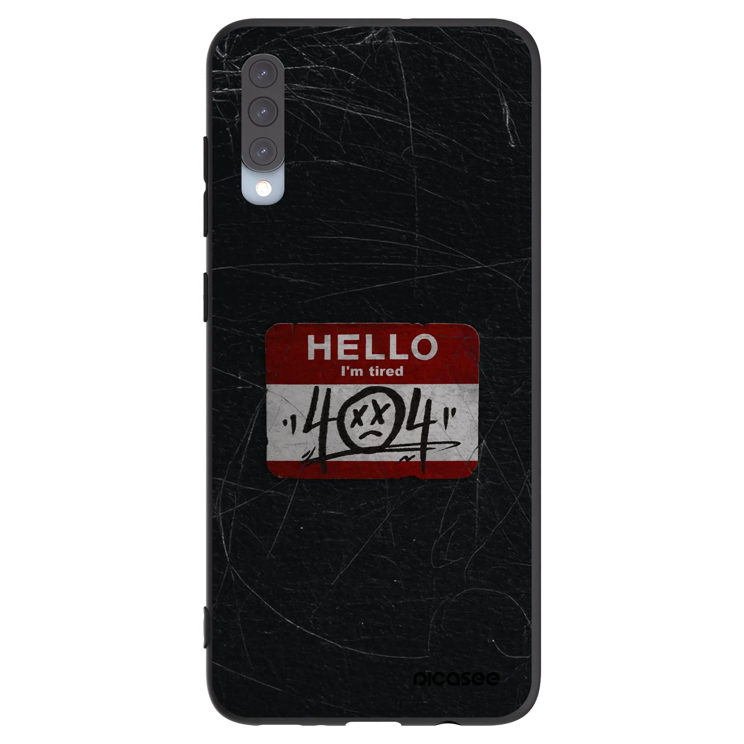 Picasee husă neagră din silicon pentru Samsung Galaxy A70 A705F - HELLO 404