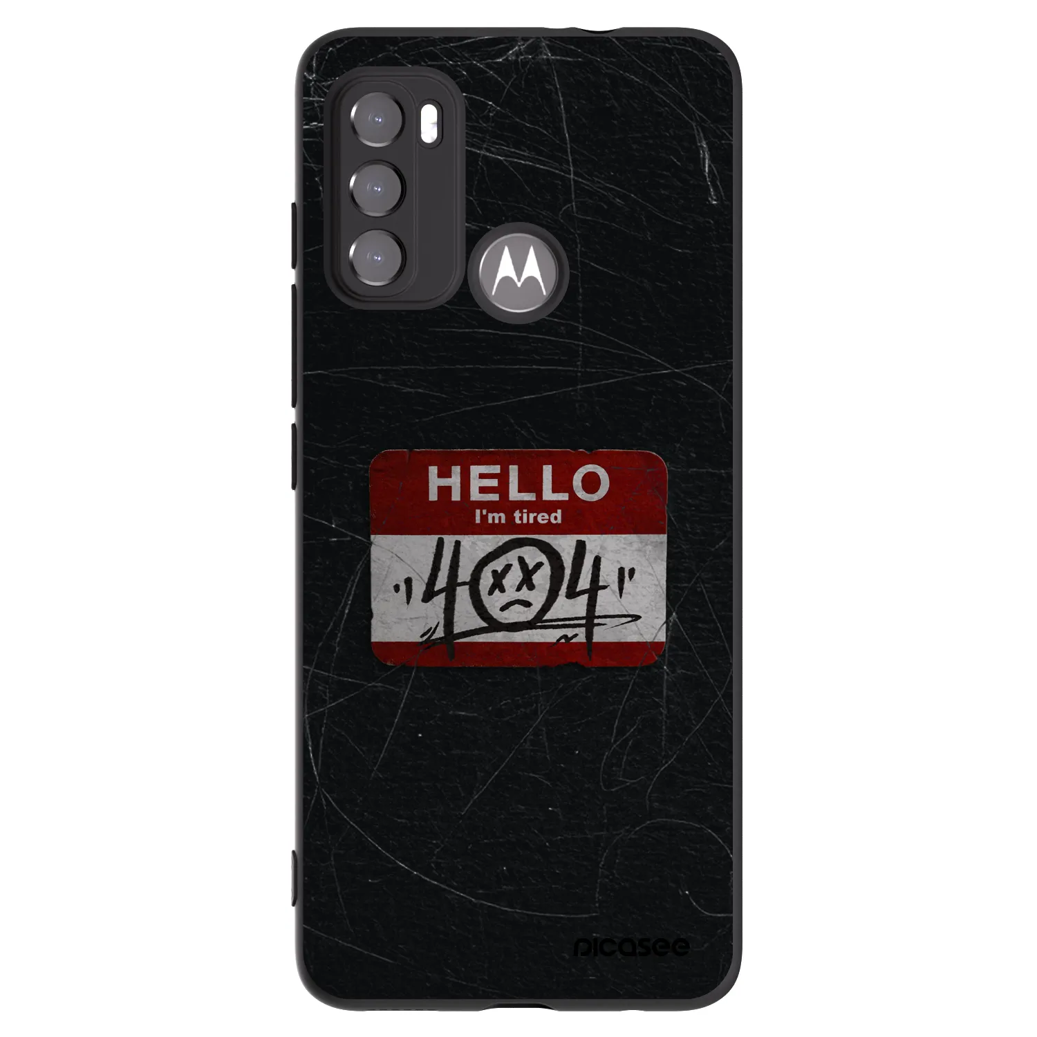 Picasee husă neagră din silicon pentru Motorola Edge 60 5G - HELLO 404
