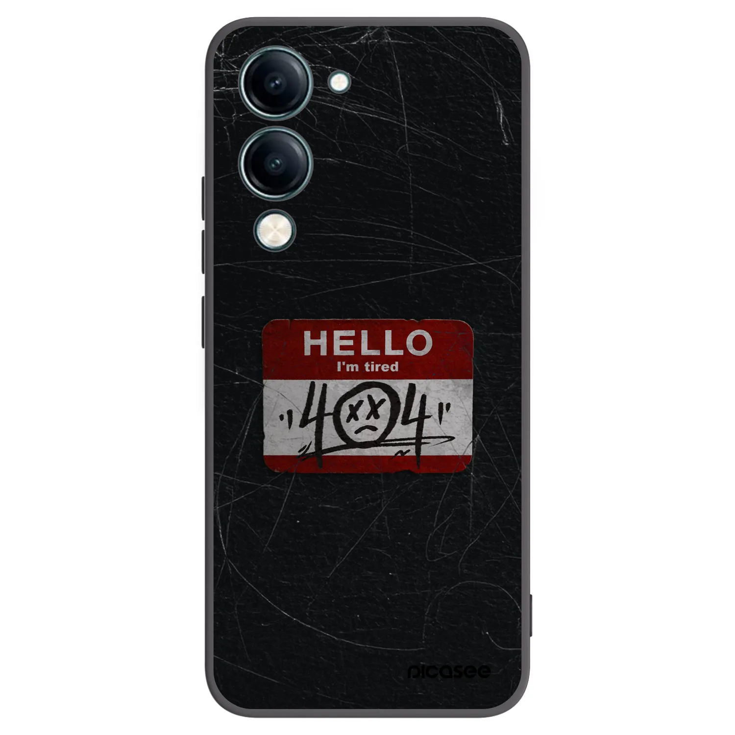 Picasee husă neagră din silicon pentru Vivo Y29s 5G - HELLO 404