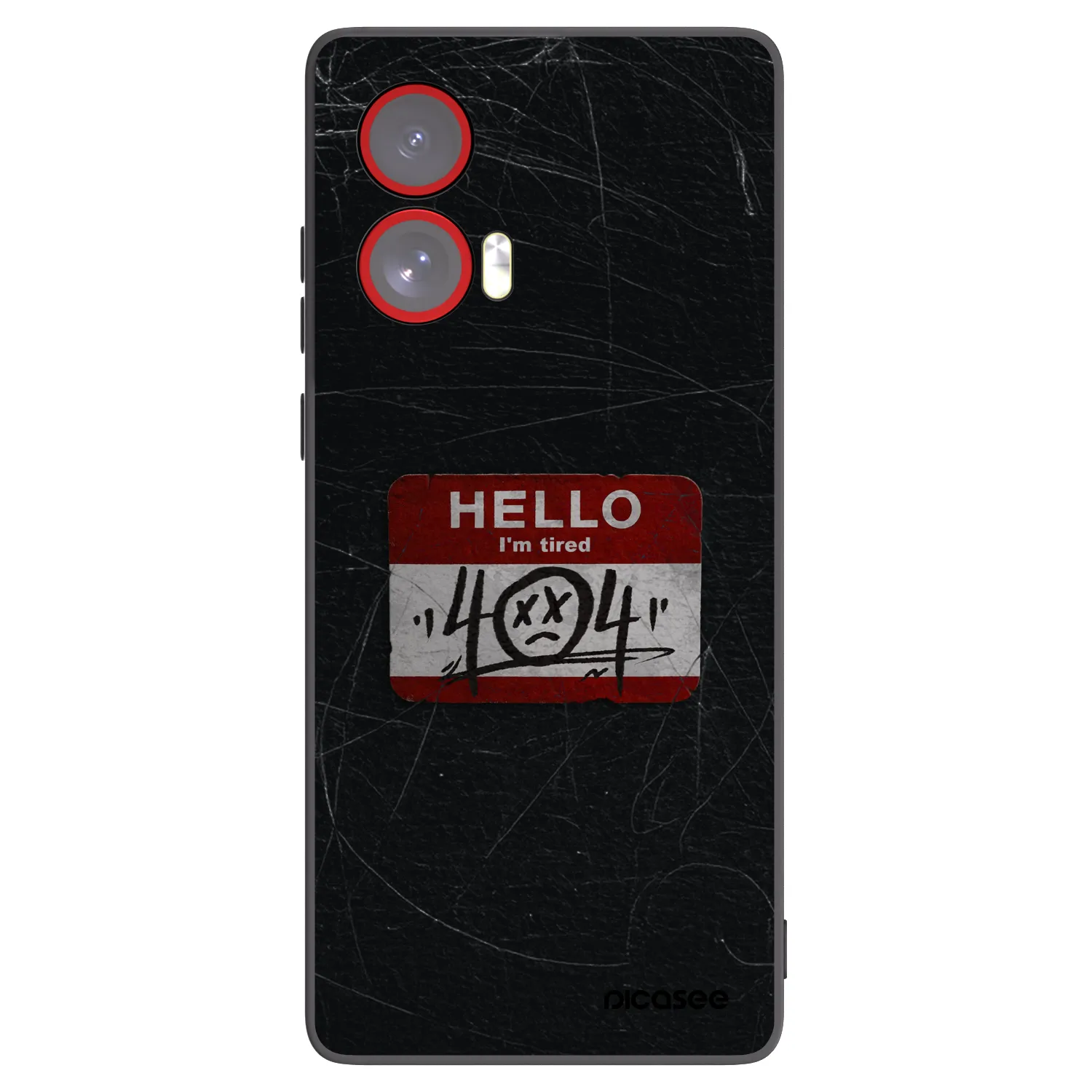 Picasee husă neagră din silicon pentru Motorola Edge 50 Fusion - HELLO 404
