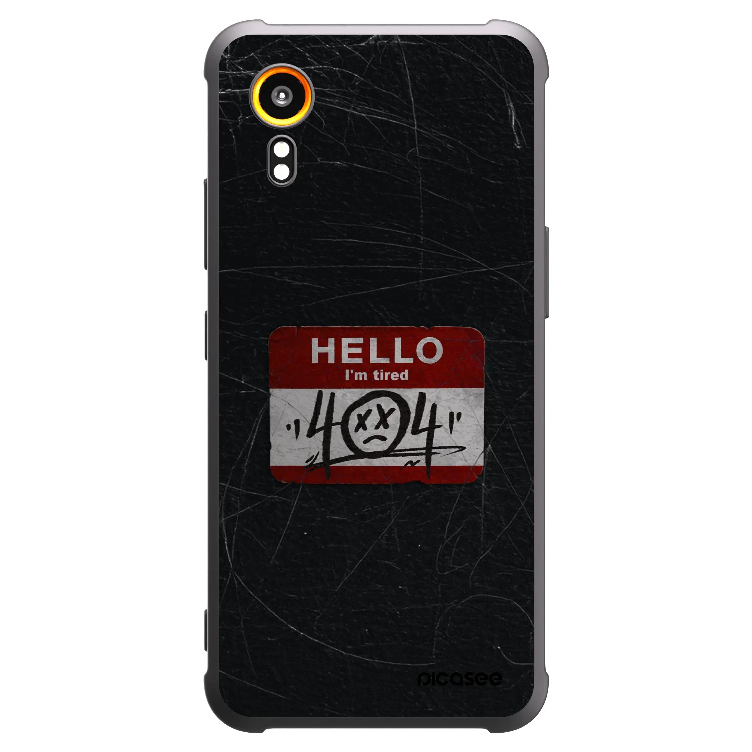 Picasee husă neagră din silicon pentru Samsung Galaxy Xcover 7 - HELLO 404