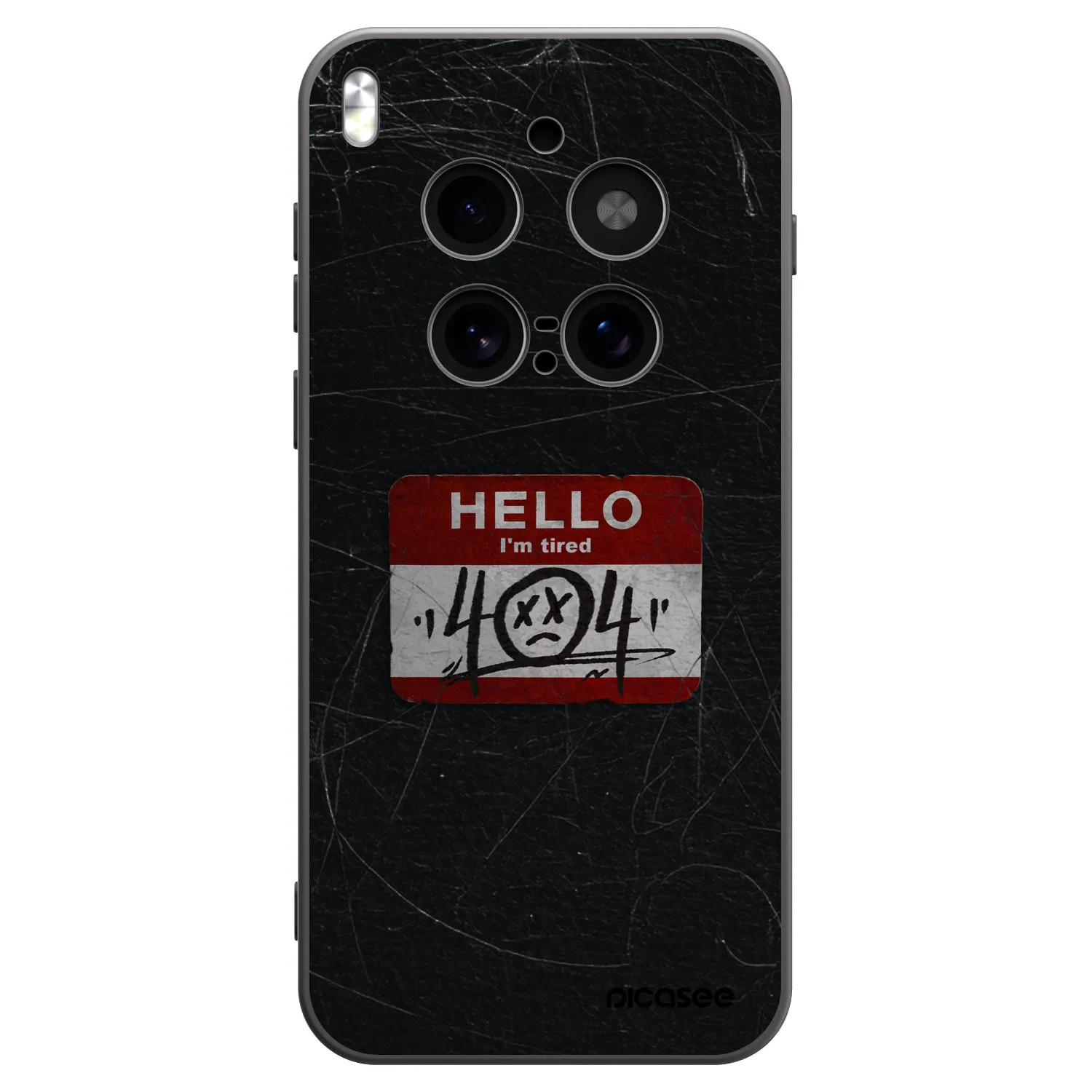 Picasee husă neagră din silicon pentru Vivo X300 Pro - HELLO 404