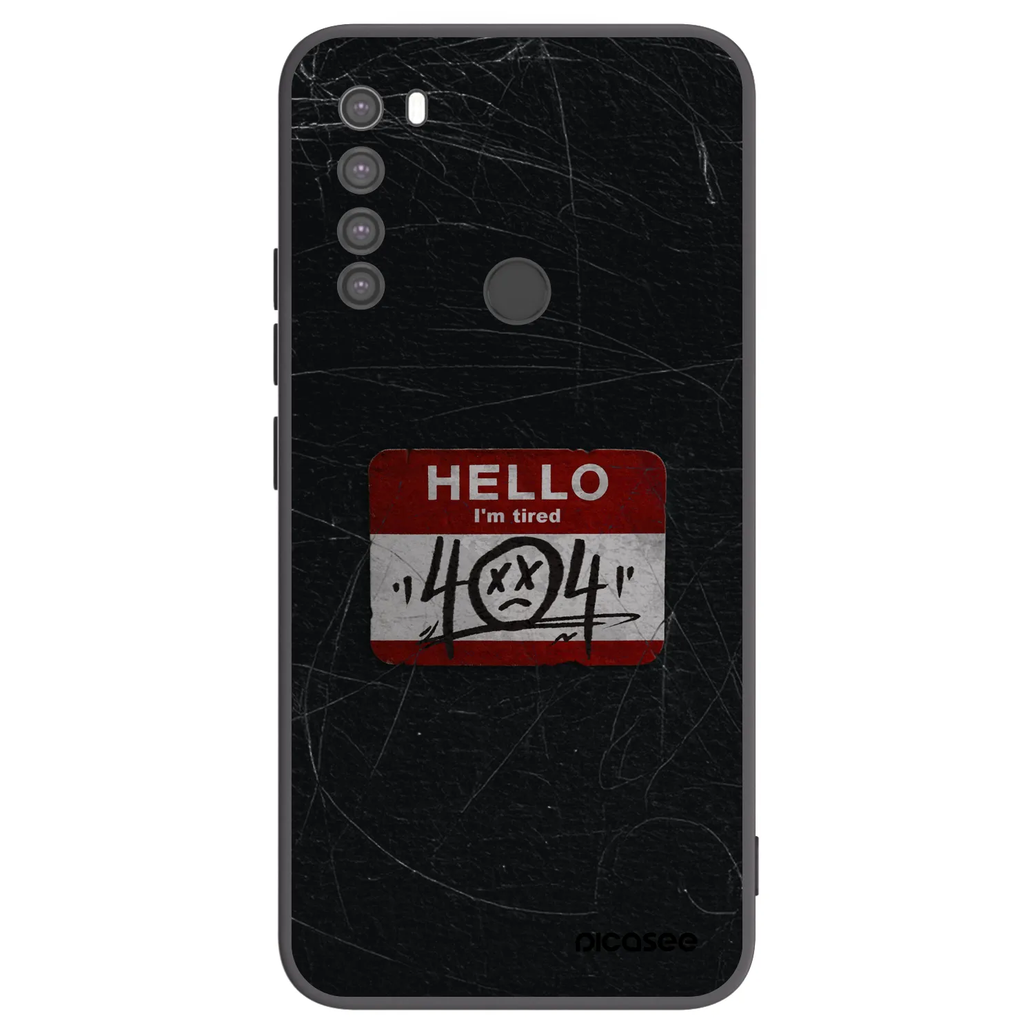 Picasee husă neagră din silicon pentru Xiaomi Redmi Note 8 - HELLO 404