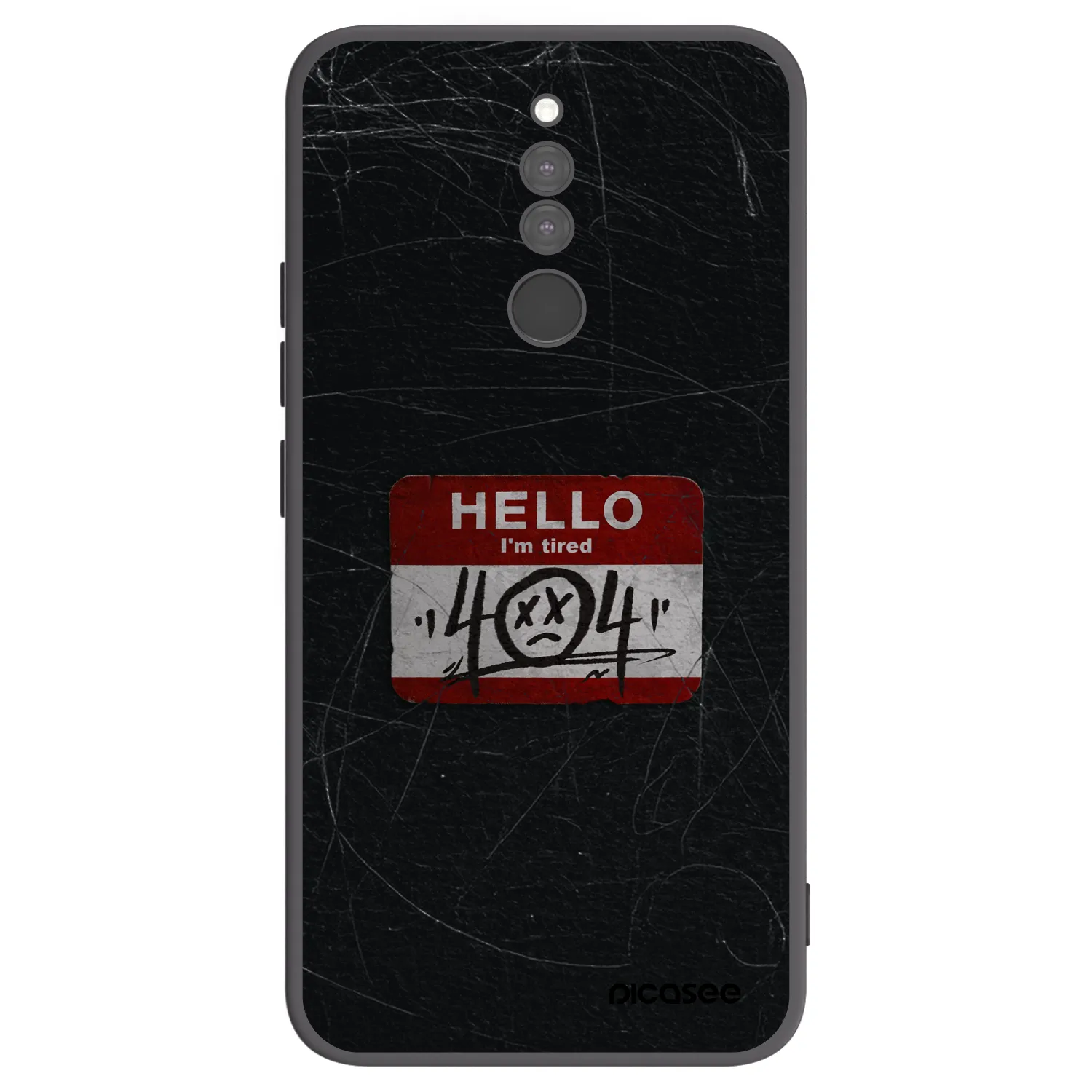 Picasee husă neagră din silicon pentru Xiaomi Redmi 8 - HELLO 404