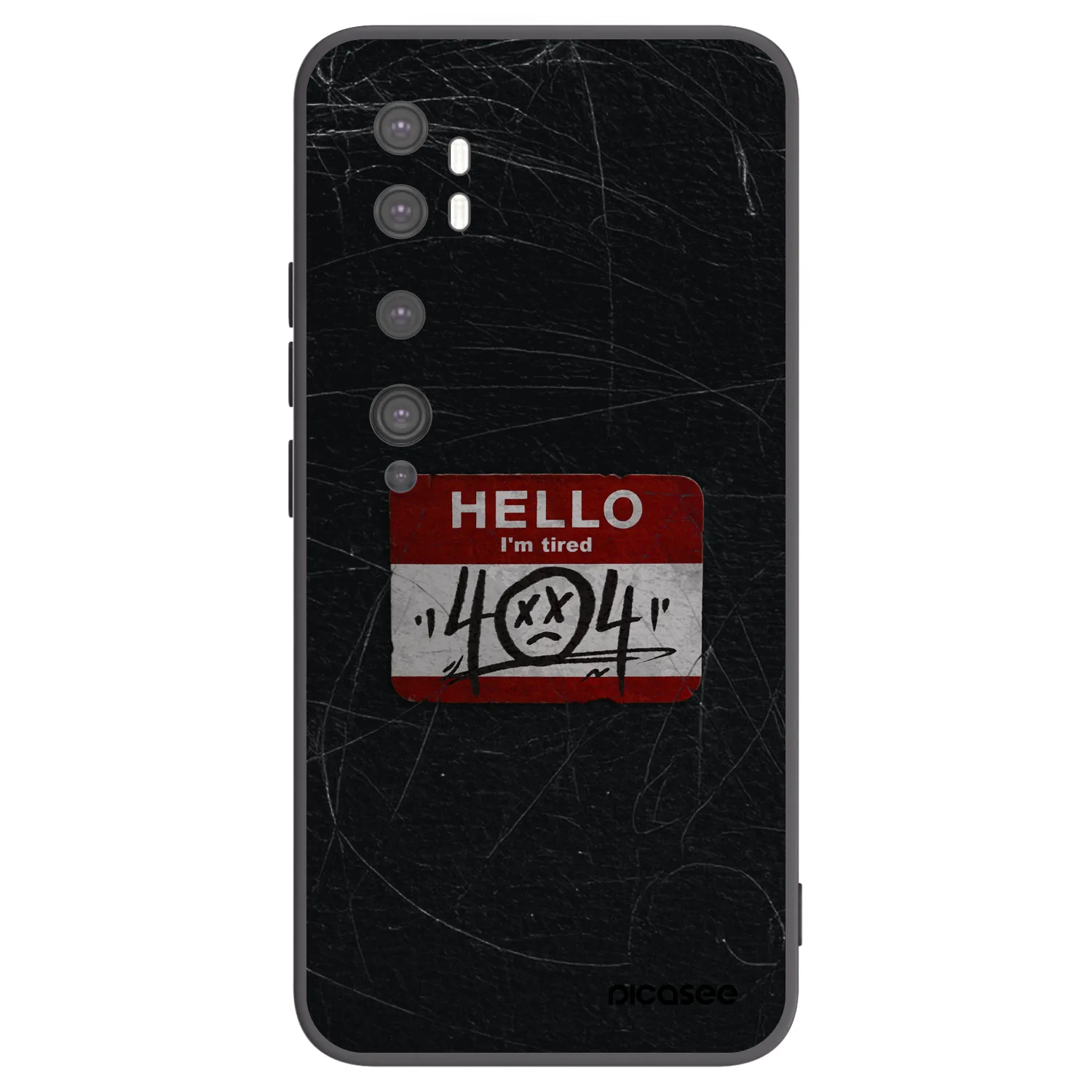 Picasee husă neagră din silicon pentru Xiaomi Mi Note 10 (Pro) - HELLO 404