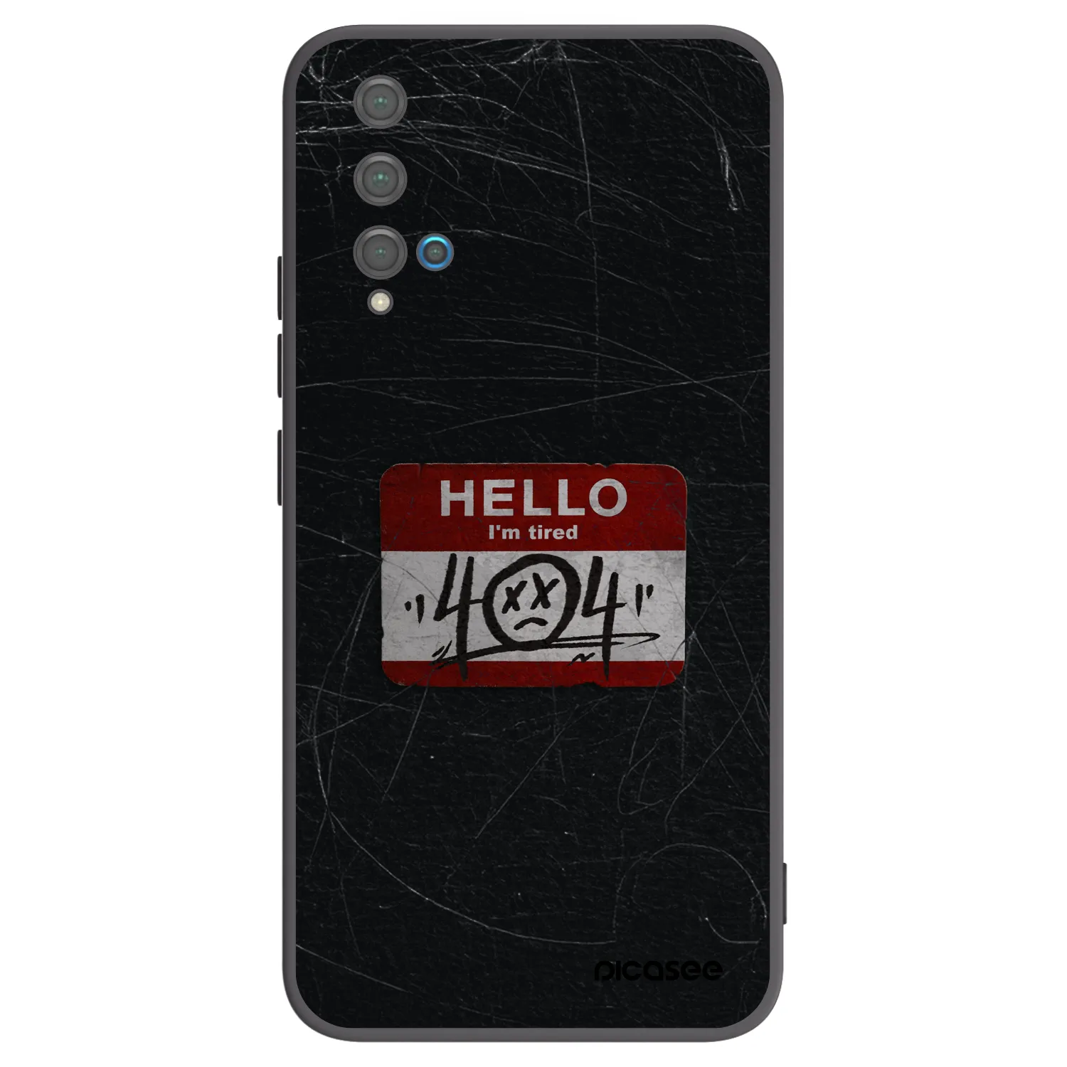 Picasee husă neagră din silicon pentru Huawei Nova 5T - HELLO 404
