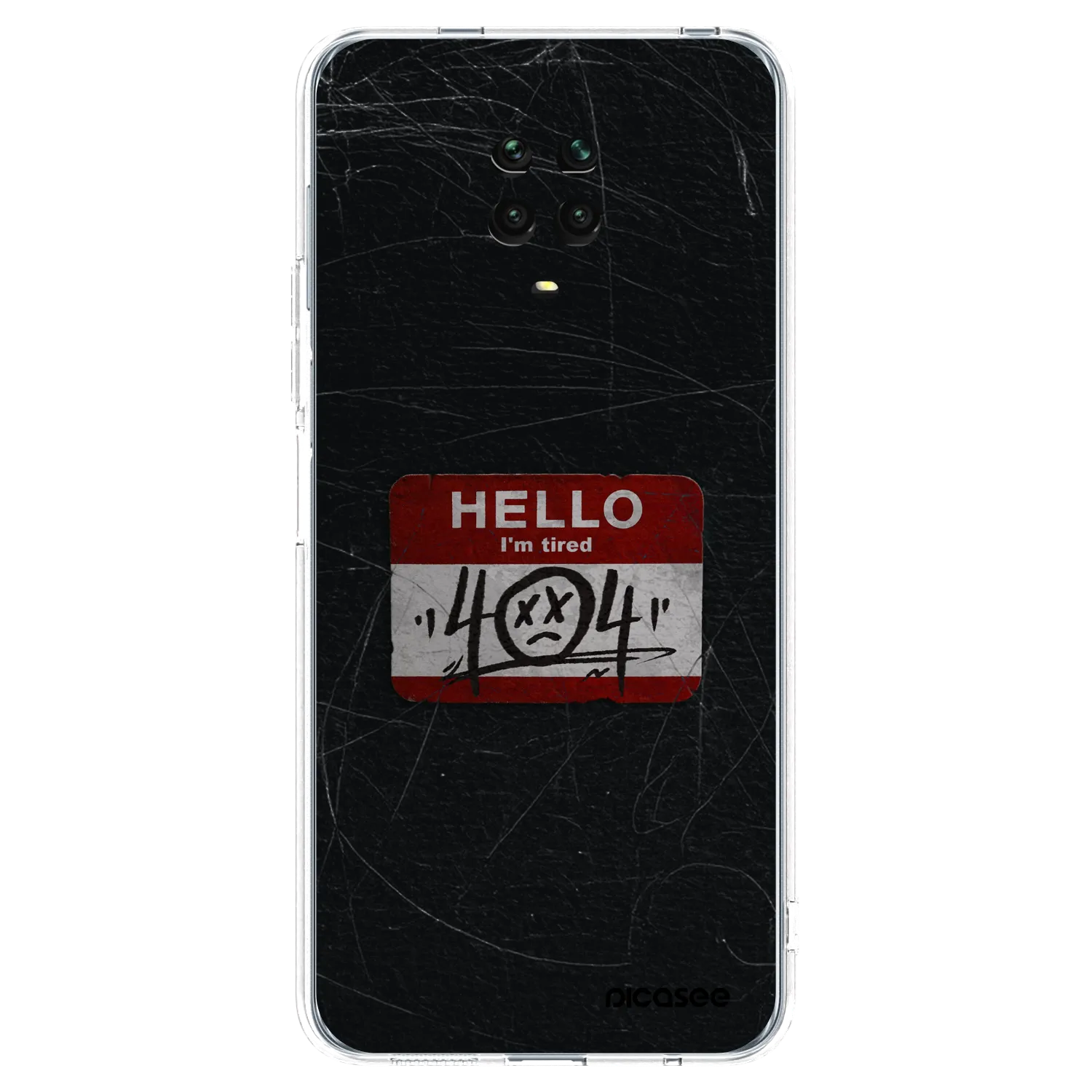 Picasee husă transparentă din silicon pentru Xiaomi Redmi Note 9 Pro - HELLO 404