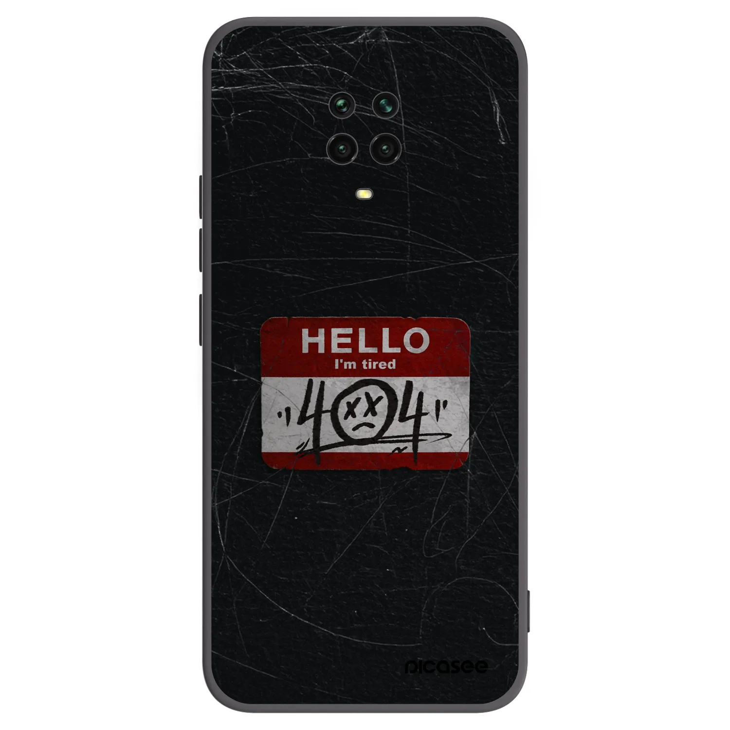 Picasee husă neagră din silicon pentru Xiaomi Redmi Note 9 Pro - HELLO 404