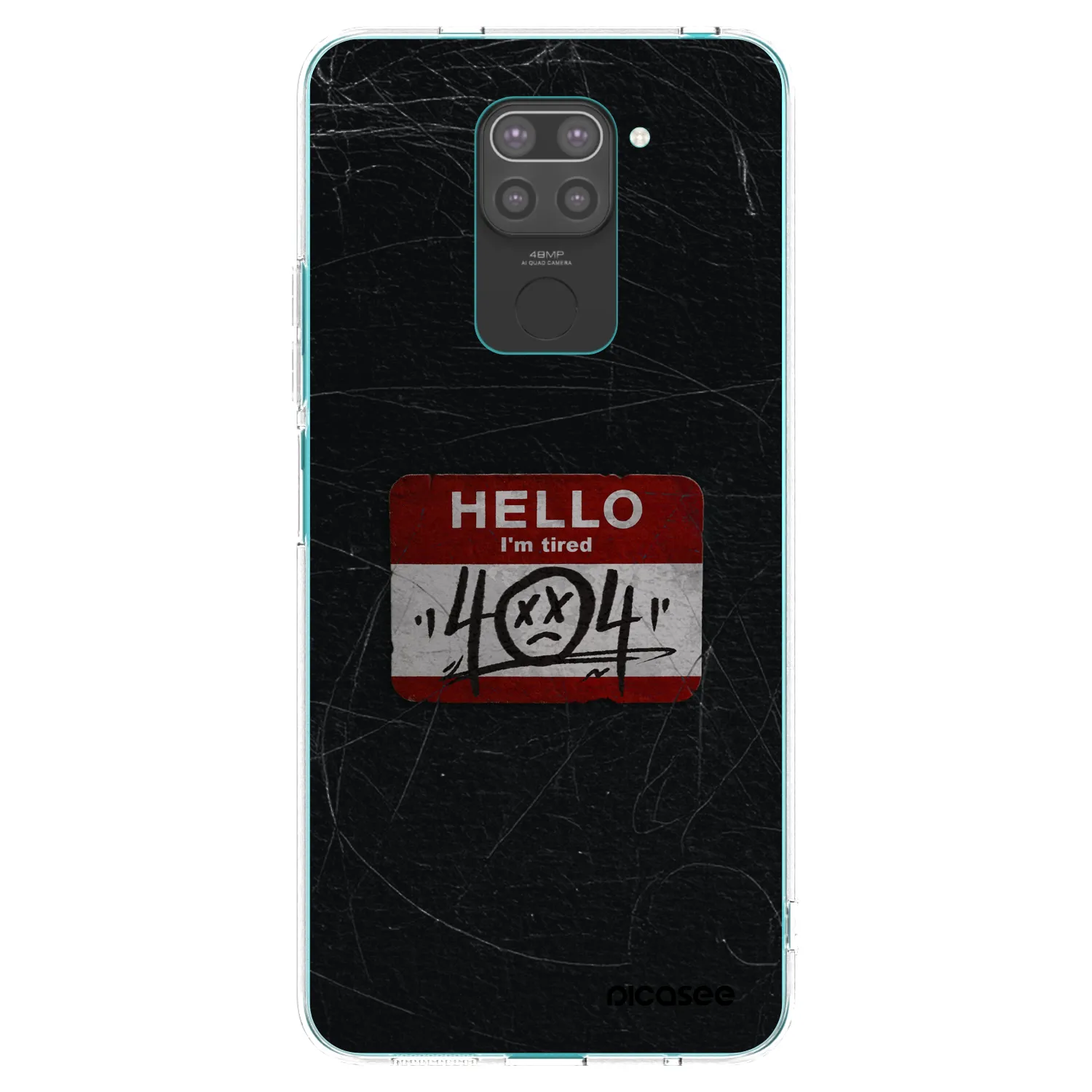 Picasee husă neagră din silicon pentru Xiaomi Redmi Note 9 - HELLO 404