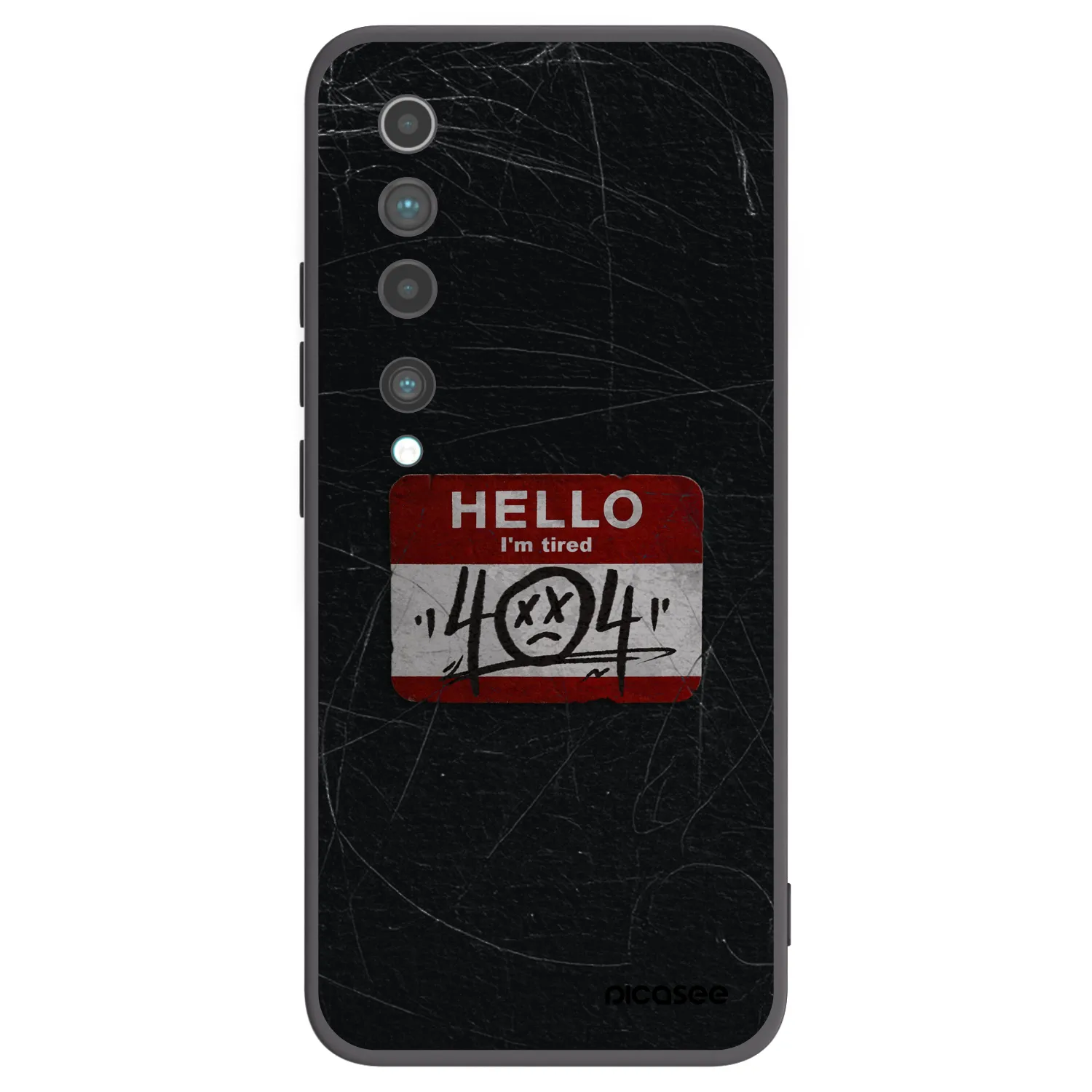 Picasee husă neagră din silicon pentru Xiaomi Mi 10 - HELLO 404