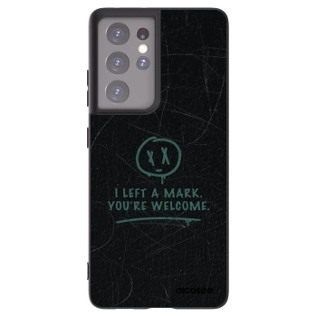 Picasee husă neagră din silicon pentru Samsung Galaxy S21 Ultra 5G G998B - LEFT A MARK
