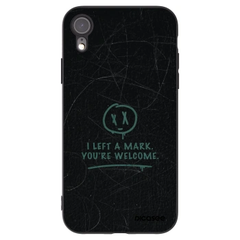 Picasee husă neagră din silicon pentru Apple iPhone XR - LEFT A MARK