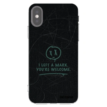 Picasee husă transparentă din silicon pentru Apple iPhone X/XS - LEFT A MARK