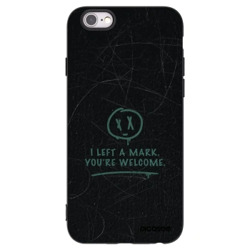 Picasee husă neagră din silicon pentru Apple iPhone 6/6S - LEFT A MARK