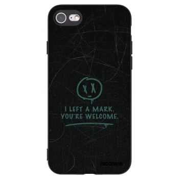 Picasee husă neagră din silicon pentru Apple iPhone 8 - LEFT A MARK