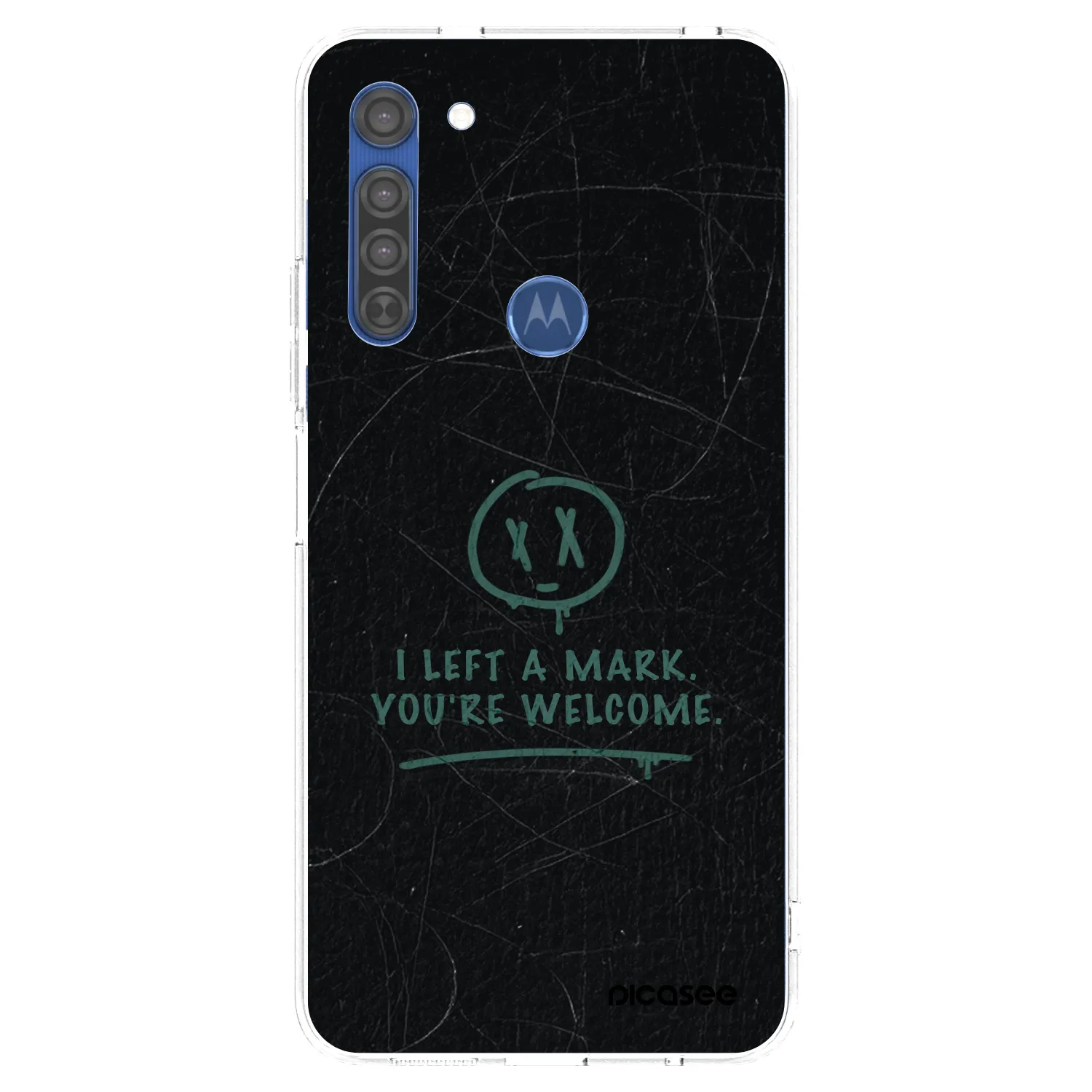 Picasee husă transparentă din silicon pentru Motorola Moto G8 - LEFT A MARK