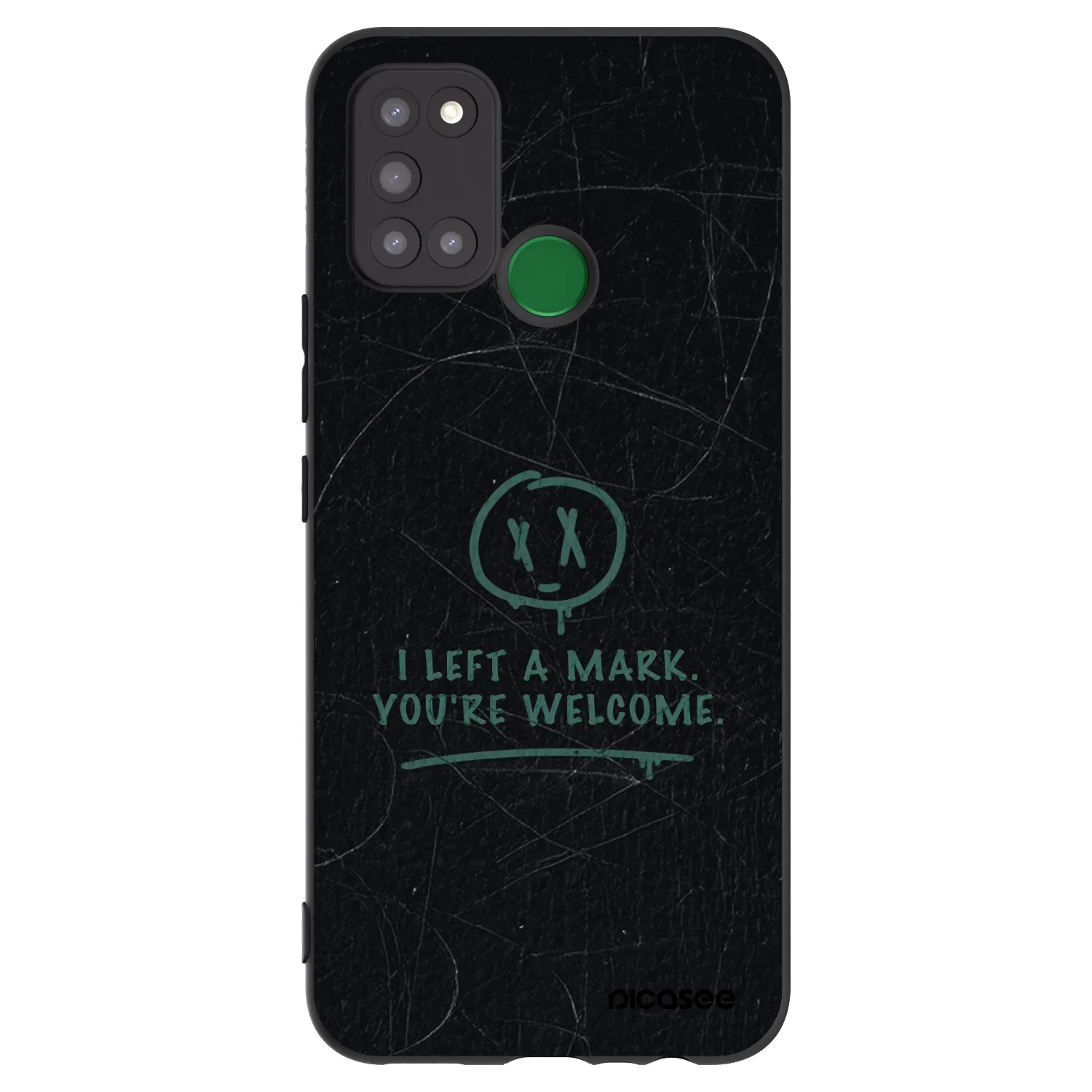 Picasee husă neagră din silicon pentru Realme 7i - LEFT A MARK