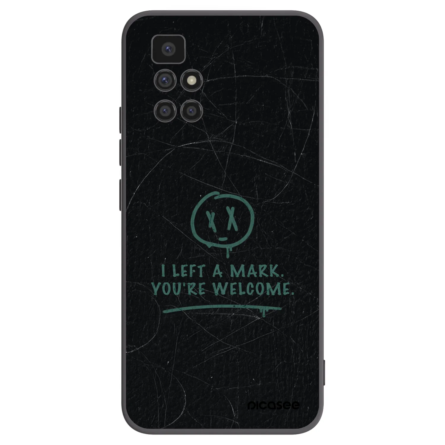 Picasee husă neagră din silicon pentru Xiaomi Redmi 10 - LEFT A MARK