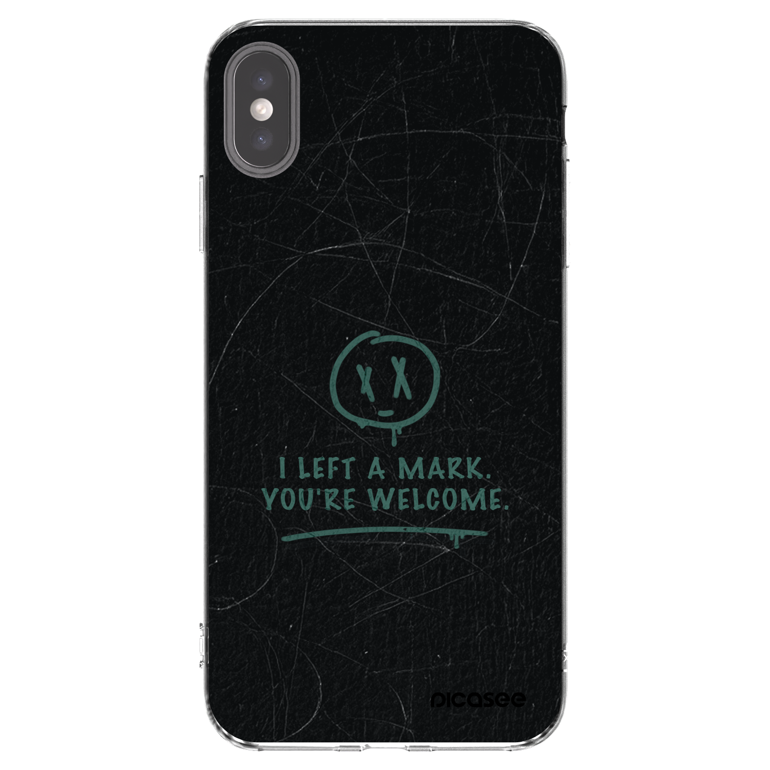 Picasee husă transparentă din silicon pentru Apple iPhone XS Max - LEFT A MARK