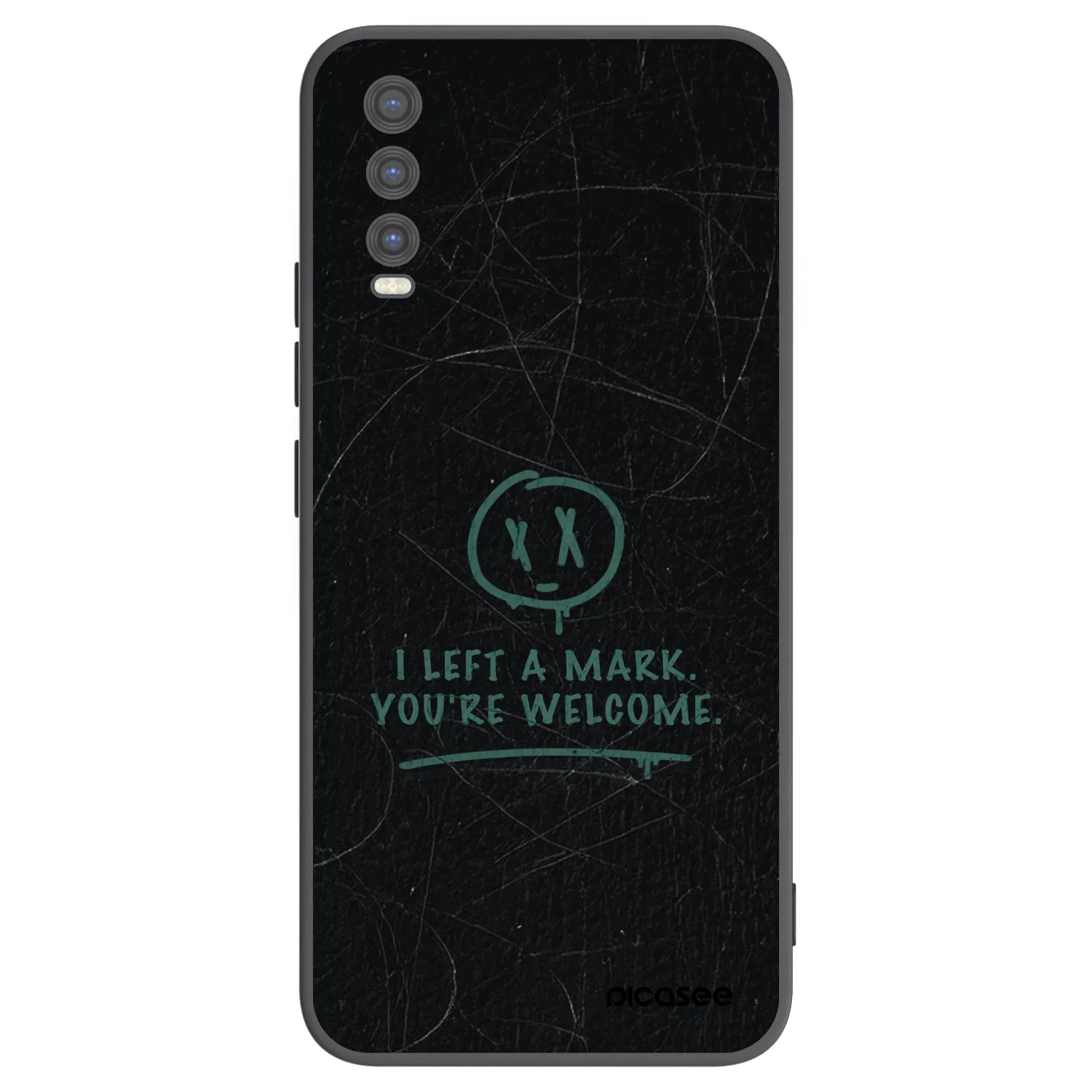 Picasee husă neagră din silicon pentru Vivo Y20s - LEFT A MARK