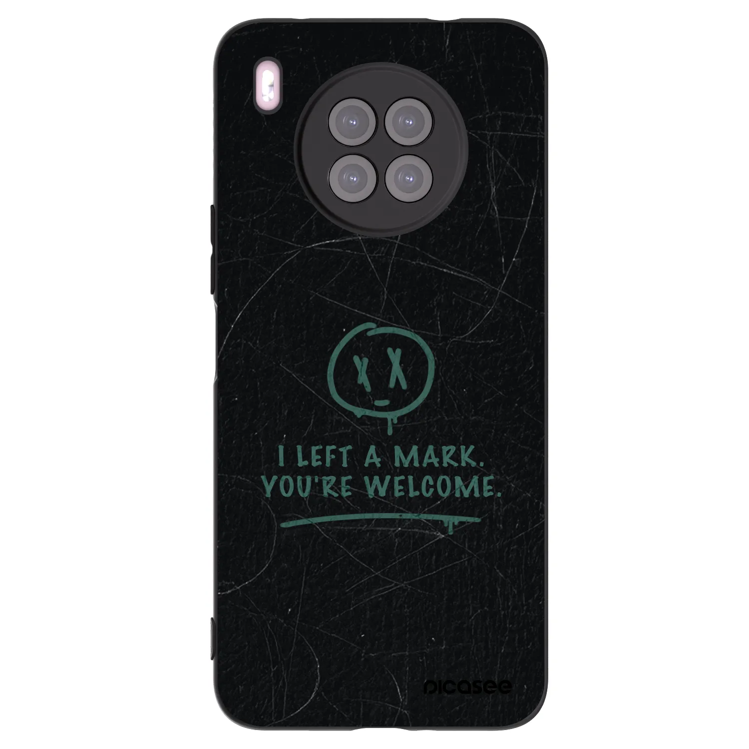 Picasee husă neagră din silicon pentru Huawei Nova 8i - LEFT A MARK