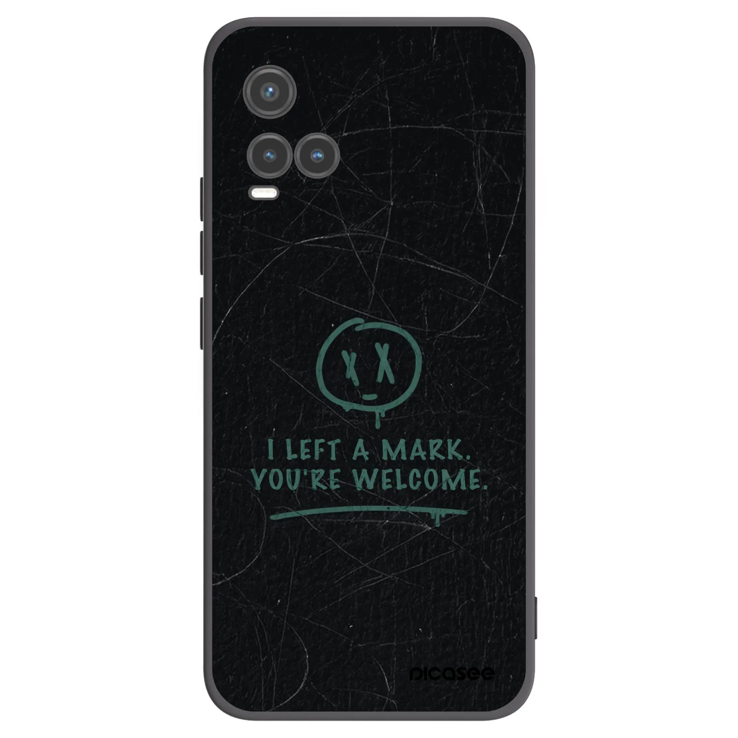 Picasee husă neagră din silicon pentru Vivo Y33s - LEFT A MARK
