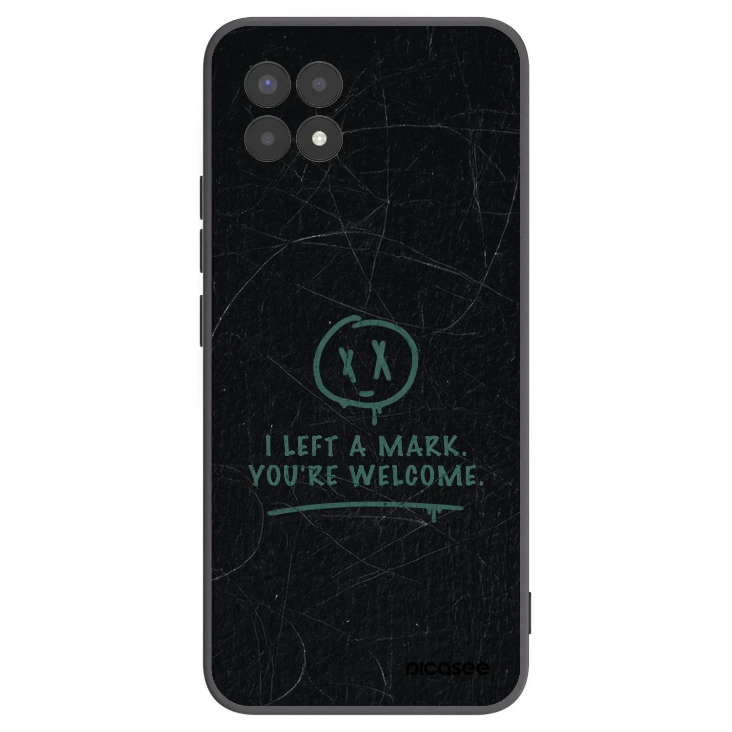 Picasee husă neagră din silicon pentru Realme 8i - LEFT A MARK