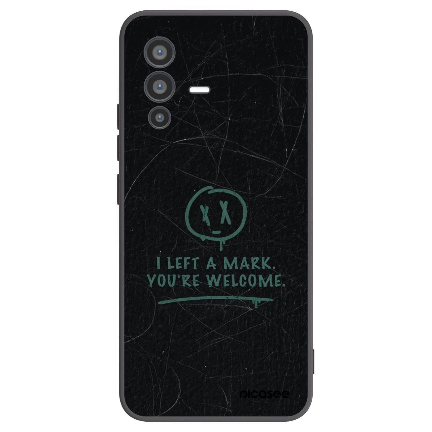 Picasee husă neagră din silicon pentru Vivo V23 5G - LEFT A MARK