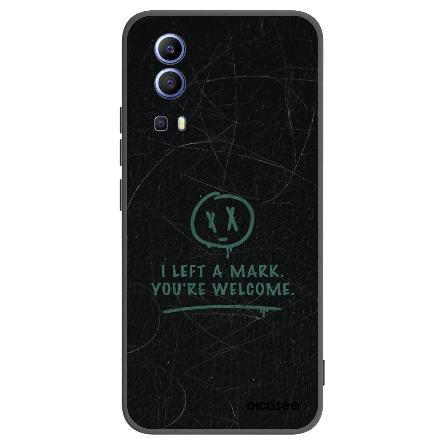Picasee husă neagră din silicon pentru Vivo Y52 5G - LEFT A MARK