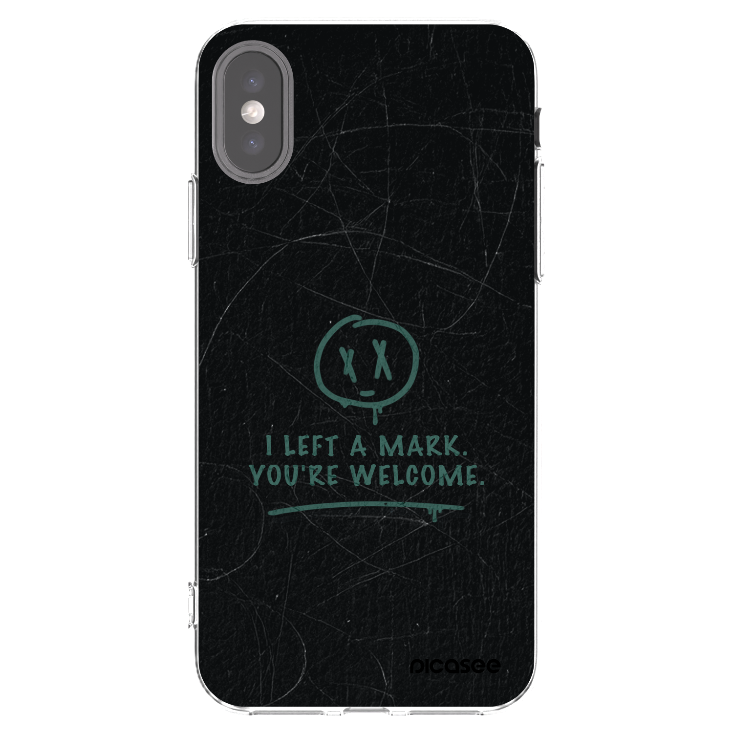Picasee husă transparentă din silicon pentru Apple iPhone X/XS - LEFT A MARK