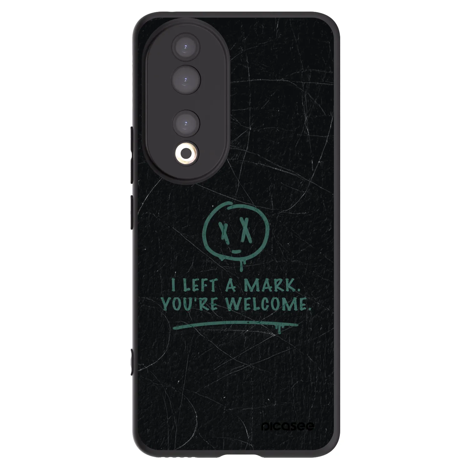 Picasee husă neagră din silicon pentru Honor 90 5G - LEFT A MARK