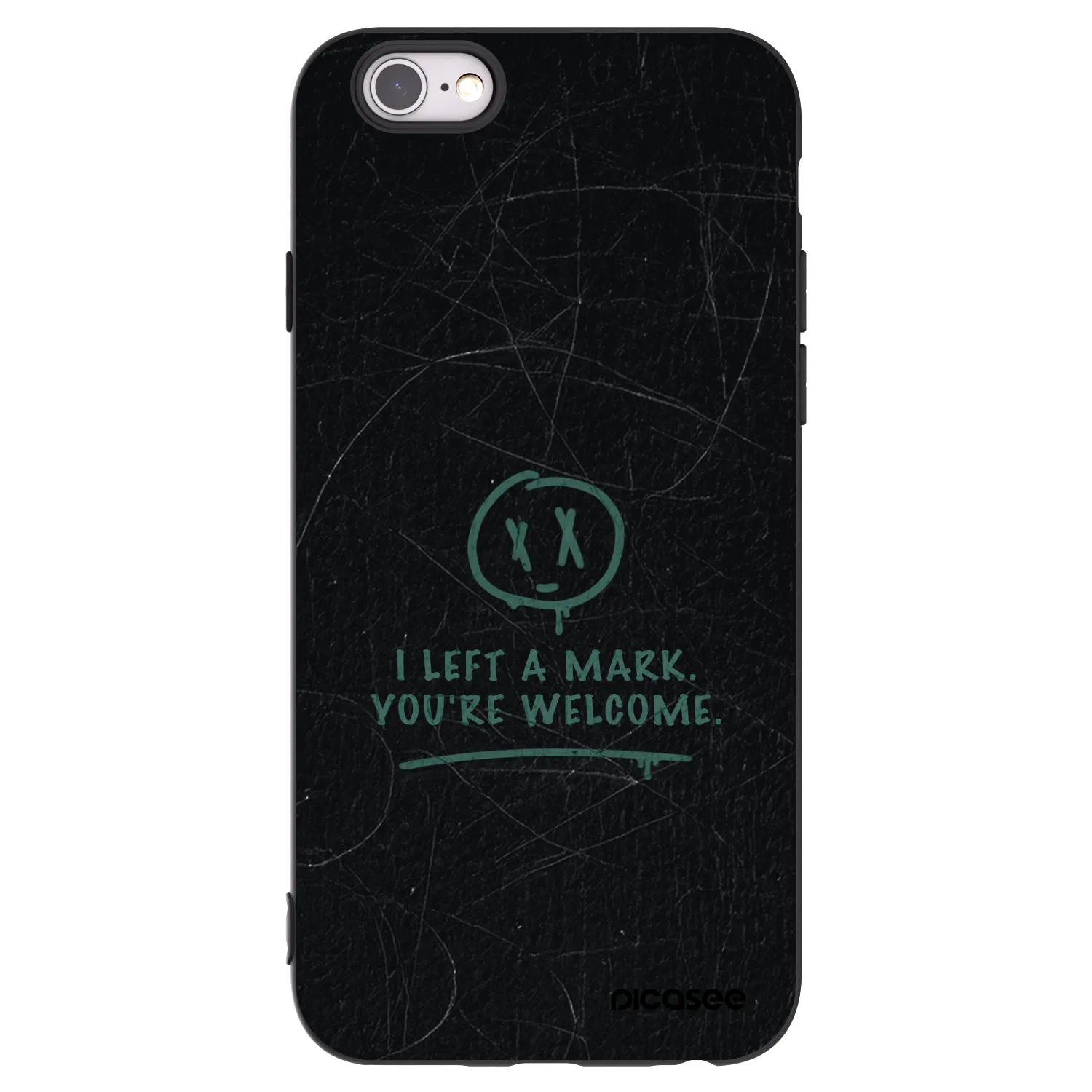 Picasee husă neagră din silicon pentru Apple iPhone 6/6S - LEFT A MARK