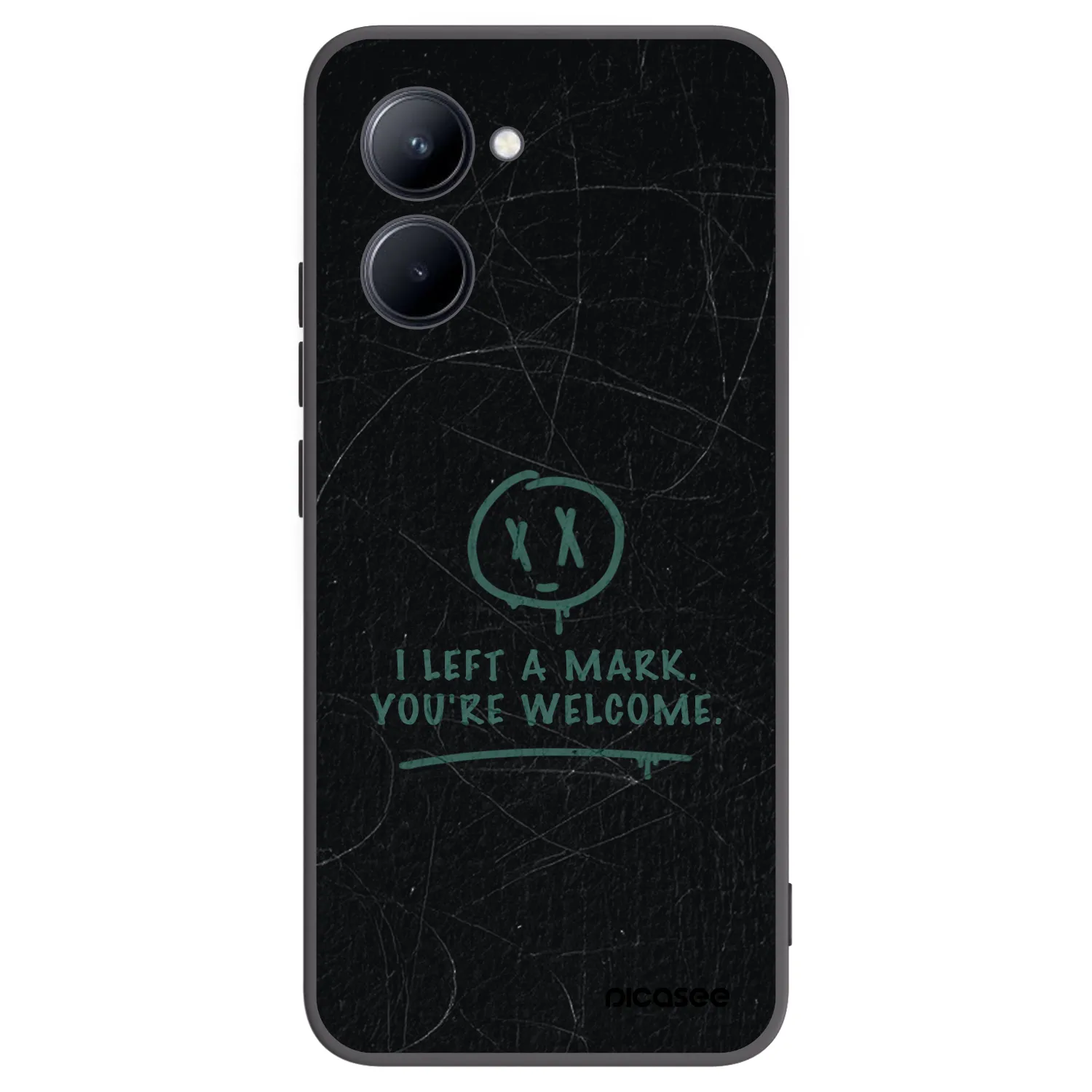 Picasee husă neagră din silicon pentru Realme C33 (2023) - LEFT A MARK