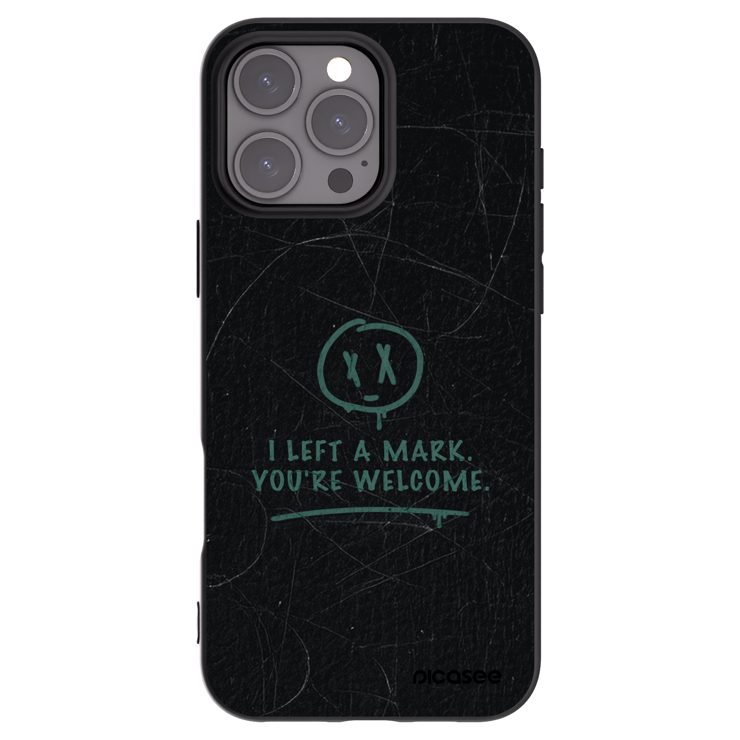 Picasee husă neagră din silicon pentru Apple iPhone 16 Pro Max - LEFT A MARK