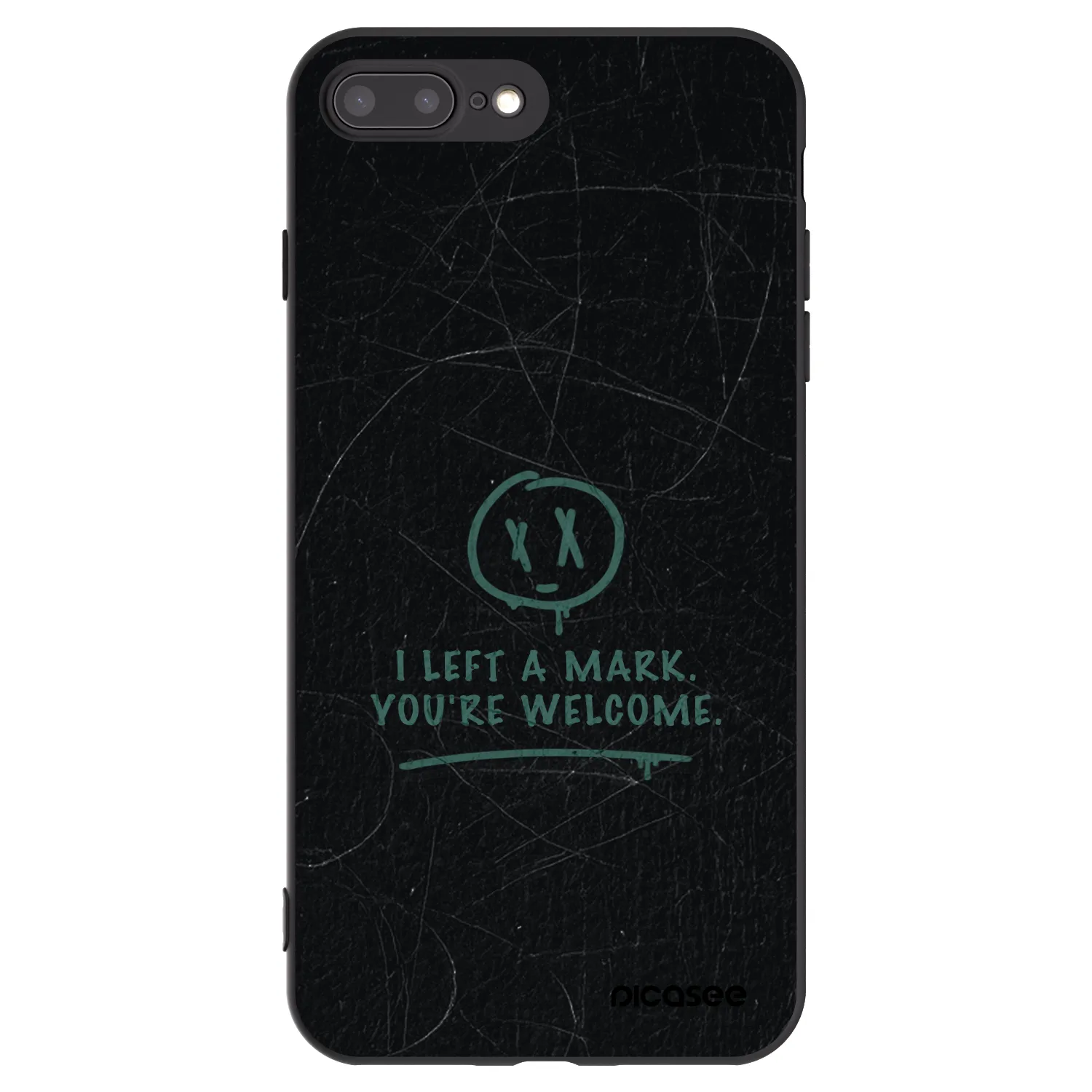 Picasee husă neagră din silicon pentru Apple iPhone 8 Plus - LEFT A MARK
