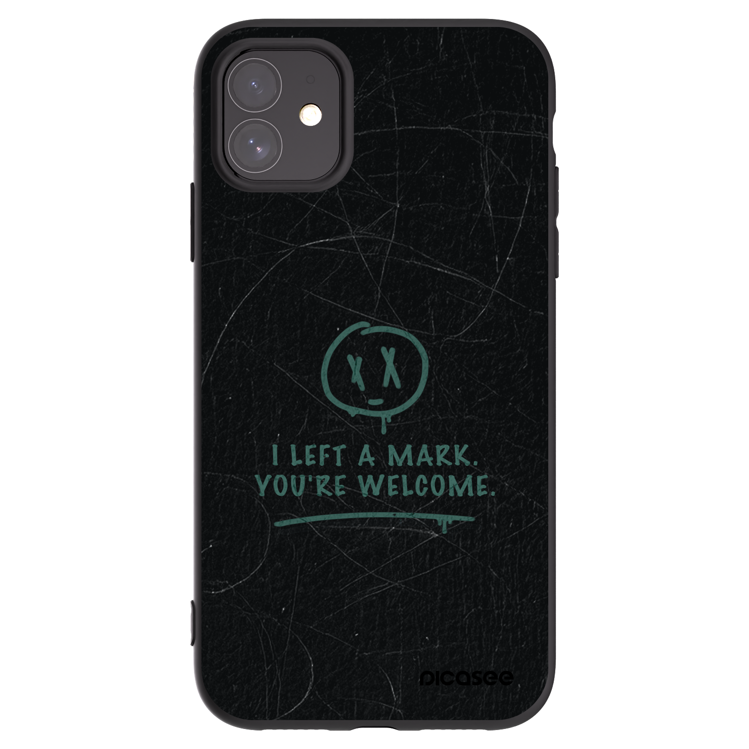 Picasee husă neagră din silicon pentru Apple iPhone 11 - LEFT A MARK