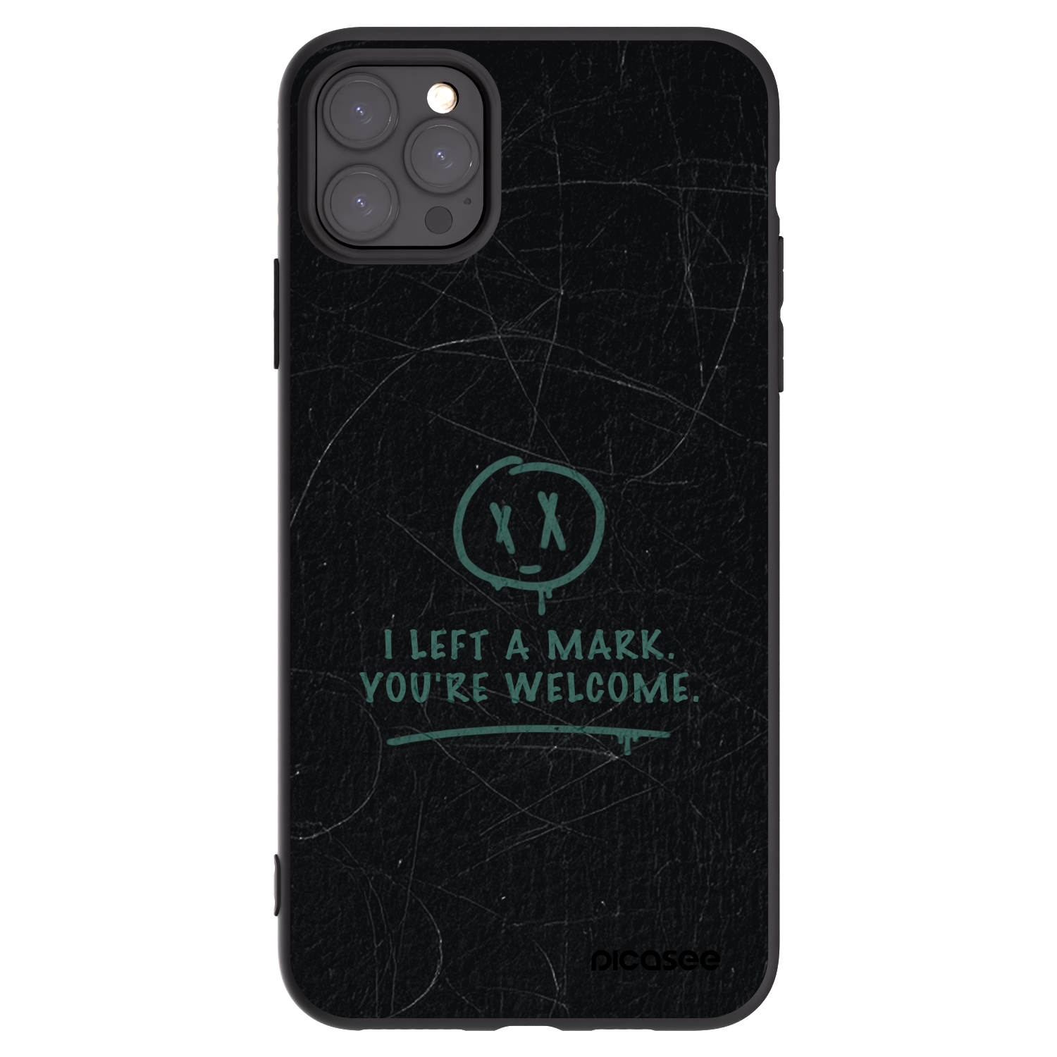 Picasee husă neagră din silicon pentru Apple iPhone 11 Pro Max - LEFT A MARK