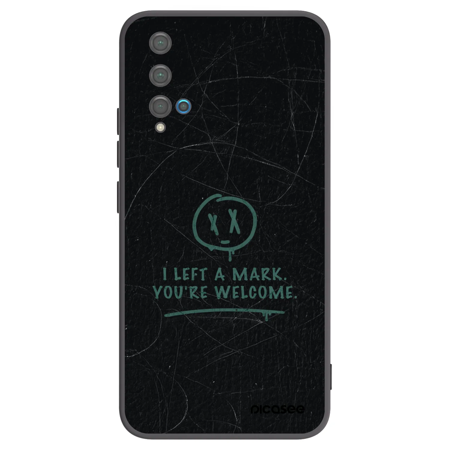 Picasee husă neagră din silicon pentru Huawei Nova 5T - LEFT A MARK