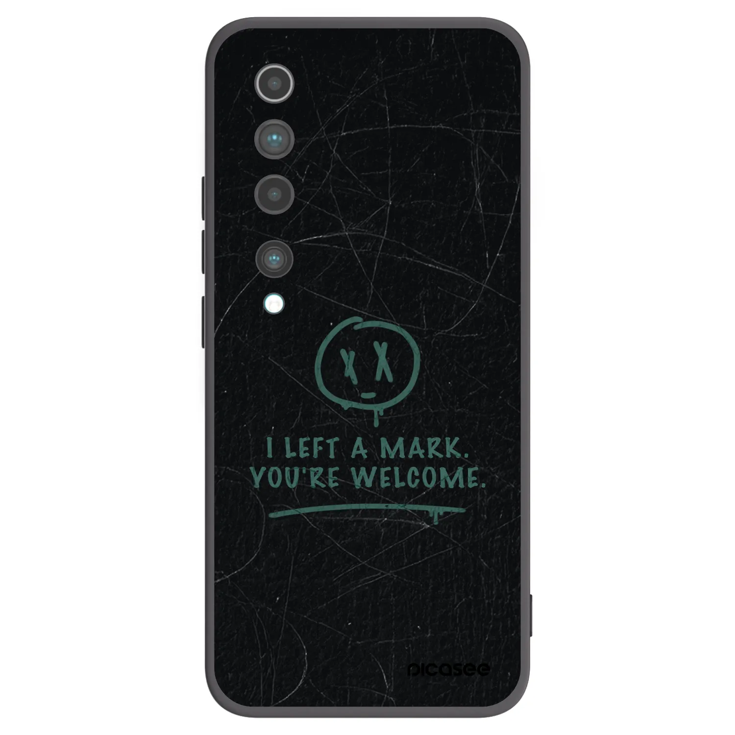 Picasee husă neagră din silicon pentru Xiaomi Mi 10 - LEFT A MARK