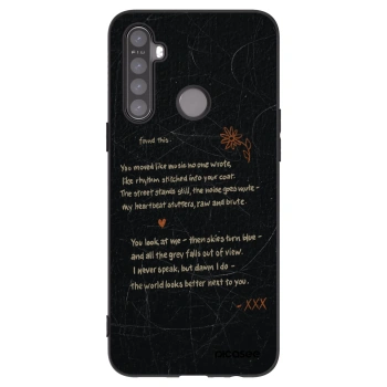 Picasee husă neagră din silicon pentru Realme 5 - POET