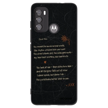 Picasee husă neagră din silicon pentru Motorola Moto G60 - POET