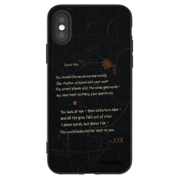Picasee husă neagră din silicon pentru Apple iPhone X/XS - POET