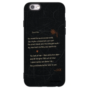Picasee husă neagră din silicon pentru Apple iPhone 6/6S - POET